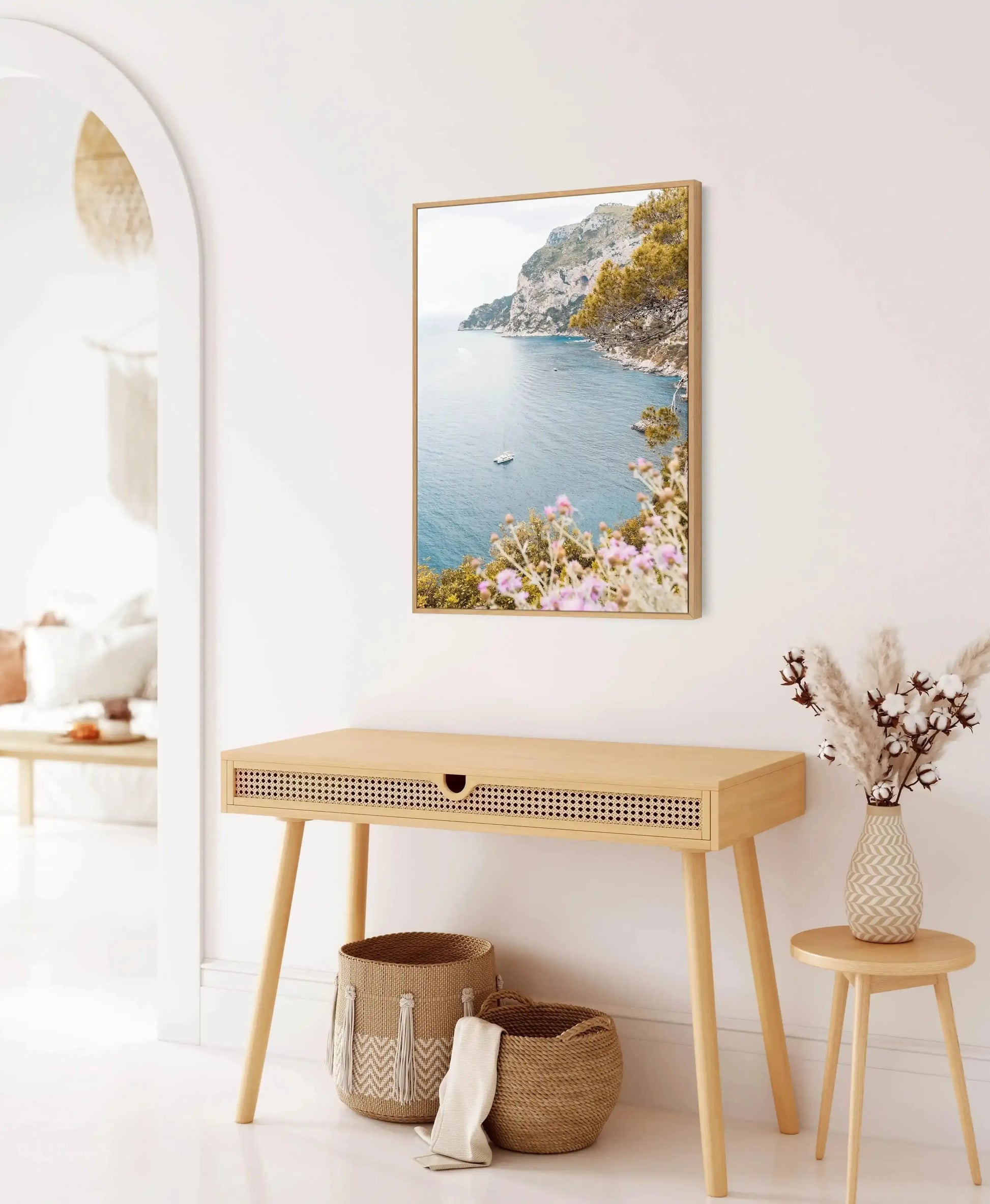 Seaside Bliss, Capri | Framed Canvas-CANVAS-You can shop wall art online with Olive et Oriel for everything from abstract art to fun kids wall art. Our beautiful modern art prints and canvas art are available from large canvas prints to wall art paintings and our proudly Australian artwork collection offers only the highest quality framed large wall art and canvas art Australia - You can buy fashion photography prints or Hampton print posters and paintings on canvas from Olive et Oriel and have 