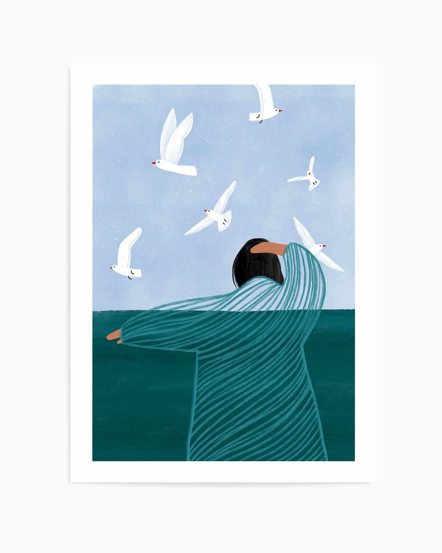 Seaside By Bea Muller | Art Print from Olive et Oriel where you can shop wallpaper and artworks online