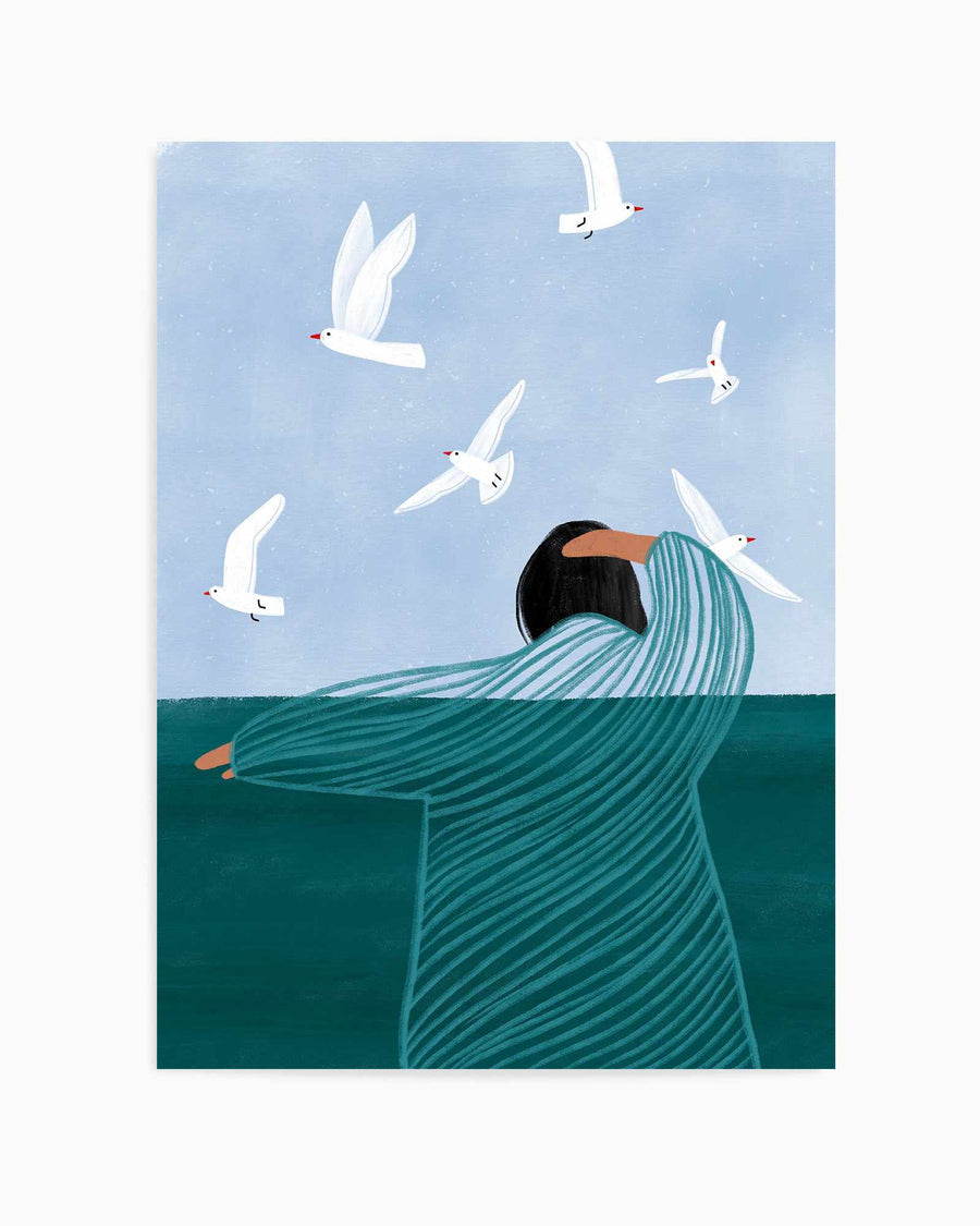 Seaside By Bea Muller | Art Print from Olive et Oriel where you can shop wallpaper and artworks online