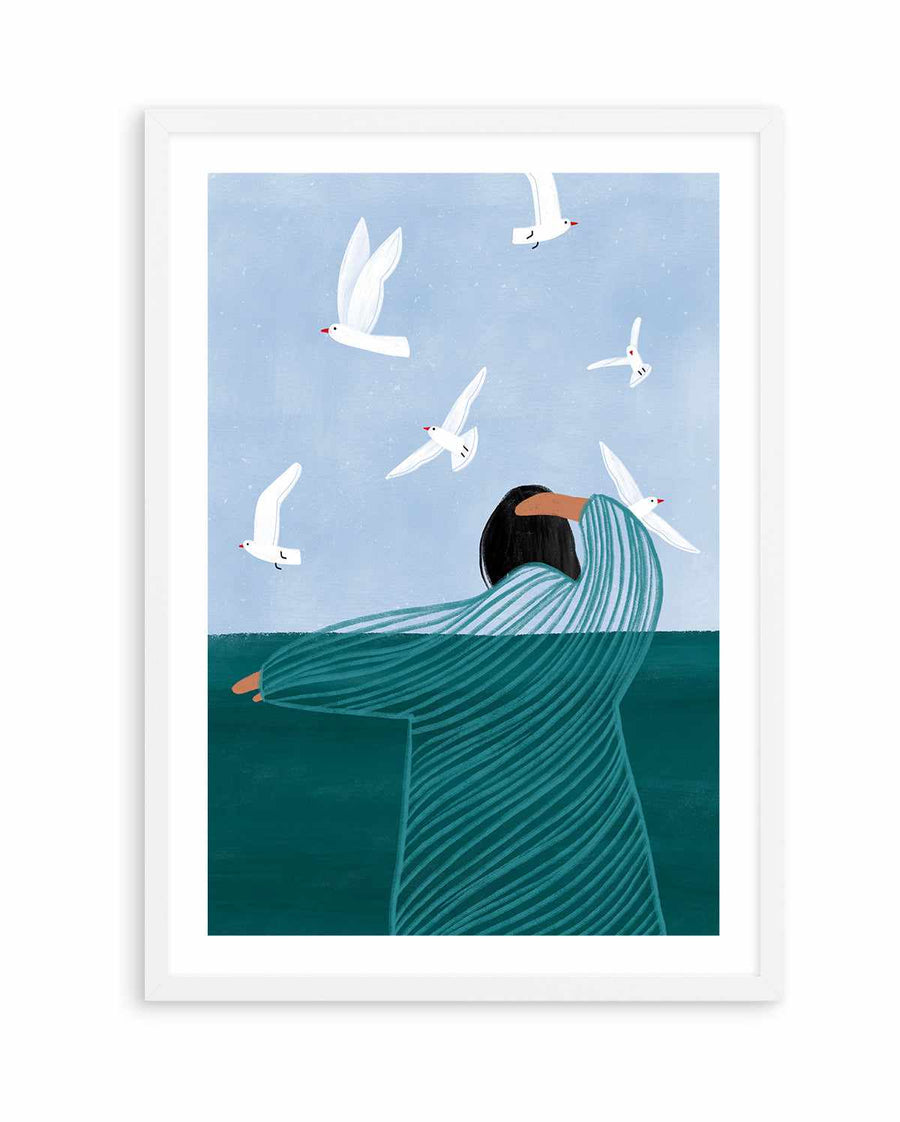 Seaside By Bea Muller | Art Print from Olive et Oriel where you can shop wallpaper and artworks online