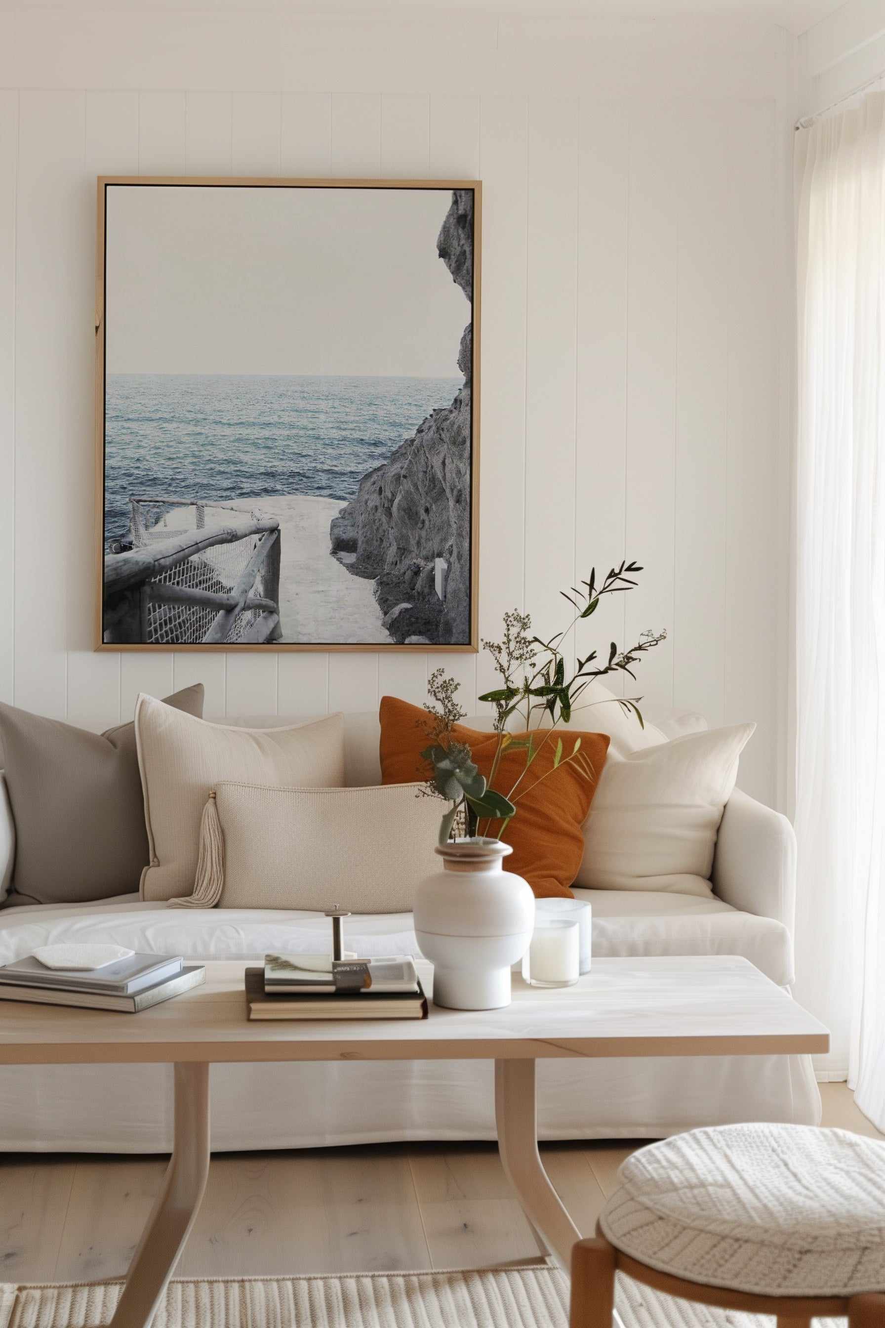 Seaside, Italy | Framed Canvas Art Print