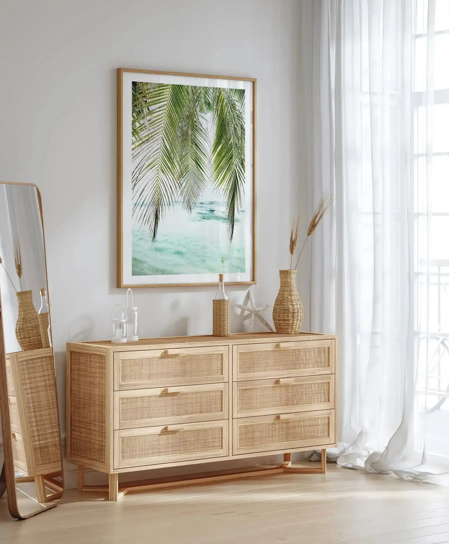 Seaside Palm Art Print-PRINT-Olive et Oriel-Olive et Oriel-Buy-Australian-Art-Prints-Online-with-Olive-et-Oriel-Your-Artwork-Specialists-Austrailia-Decorate-With-Coastal-Photo-Wall-Art-Prints-From-Our-Beach-House-Artwork-Collection-Fine-Poster-and-Framed-Artwork