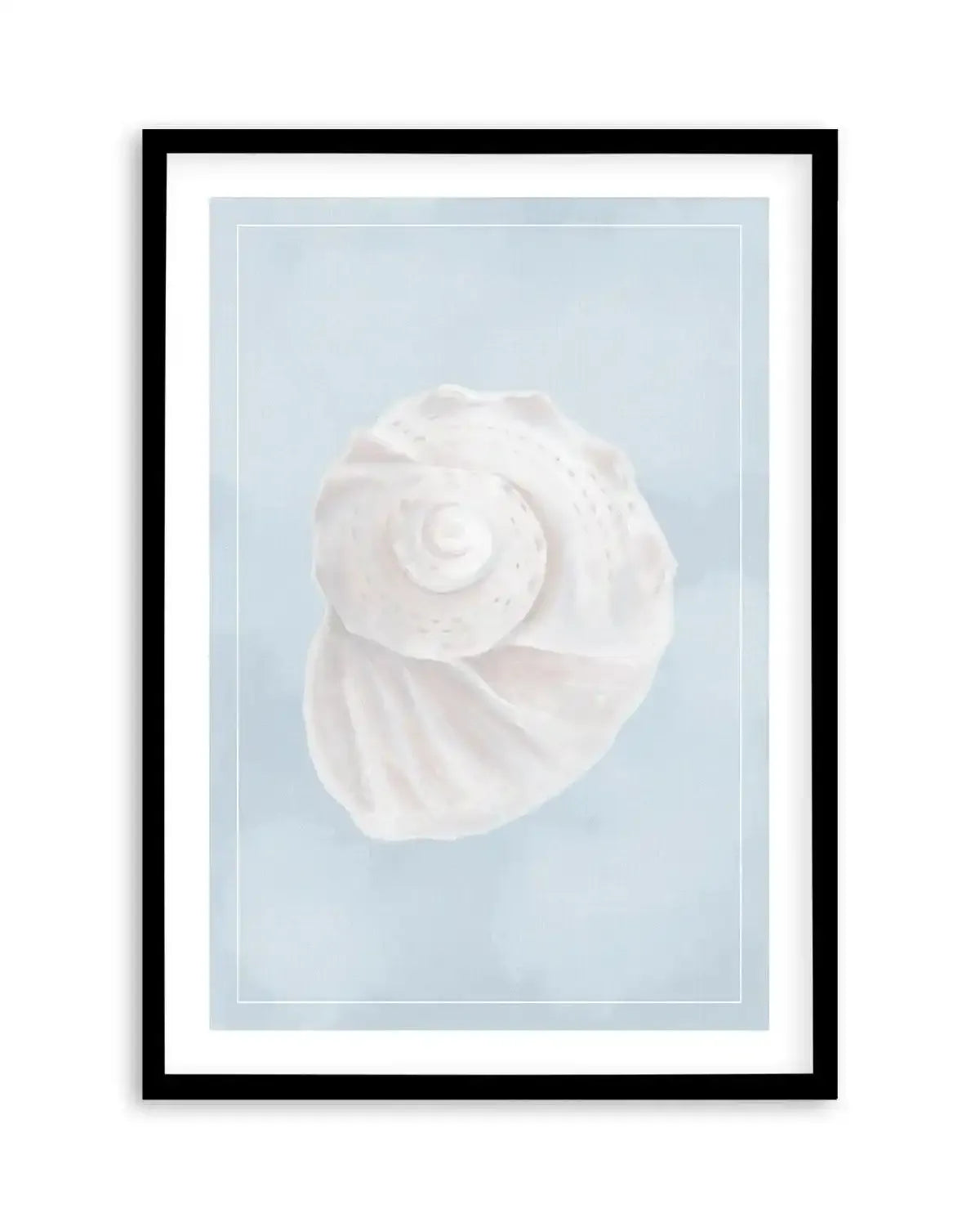 Seaside Shell I Art Print-PRINT-Olive et Oriel-Olive et Oriel-A5 | 5.8" x 8.3" | 14.8 x 21cm-Black-With White Border-Buy-Australian-Art-Prints-Online-with-Olive-et-Oriel-Your-Artwork-Specialists-Austrailia-Decorate-With-Coastal-Photo-Wall-Art-Prints-From-Our-Beach-House-Artwork-Collection-Fine-Poster-and-Framed-Artwork