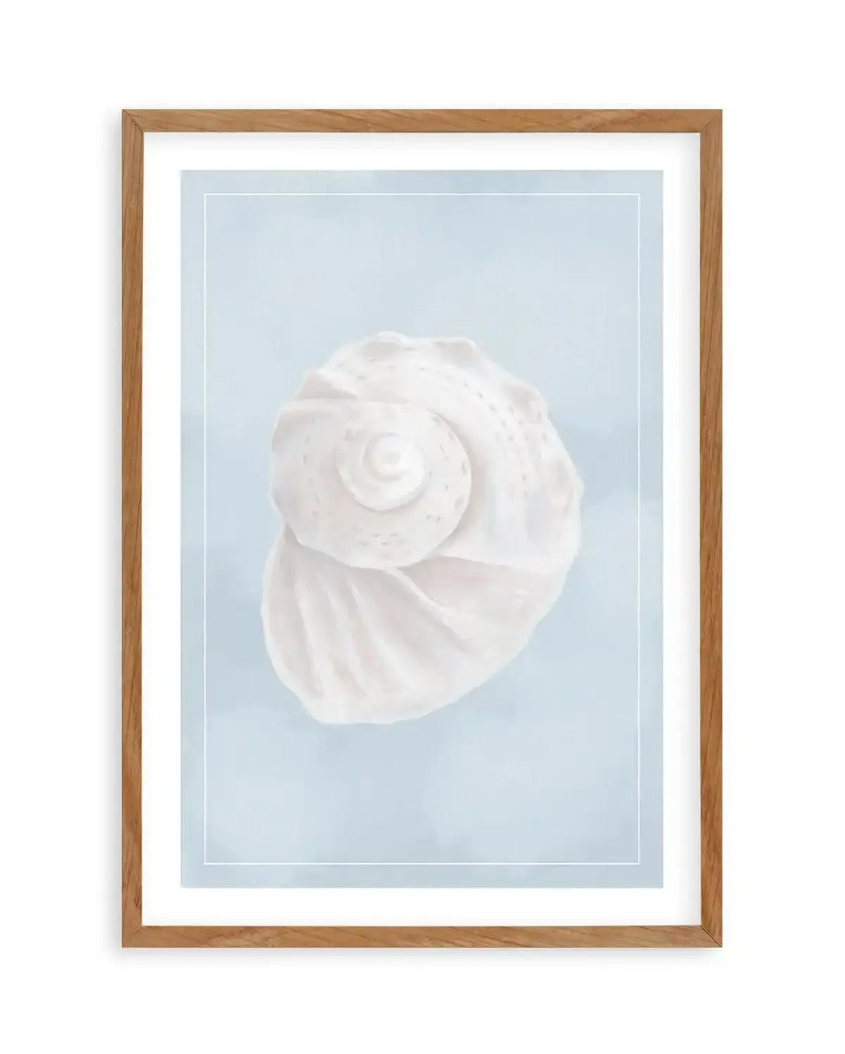 Seaside Shell I Art Print-PRINT-Olive et Oriel-Olive et Oriel-50x70 cm | 19.6" x 27.5"-Walnut-With White Border-Buy-Australian-Art-Prints-Online-with-Olive-et-Oriel-Your-Artwork-Specialists-Austrailia-Decorate-With-Coastal-Photo-Wall-Art-Prints-From-Our-Beach-House-Artwork-Collection-Fine-Poster-and-Framed-Artwork