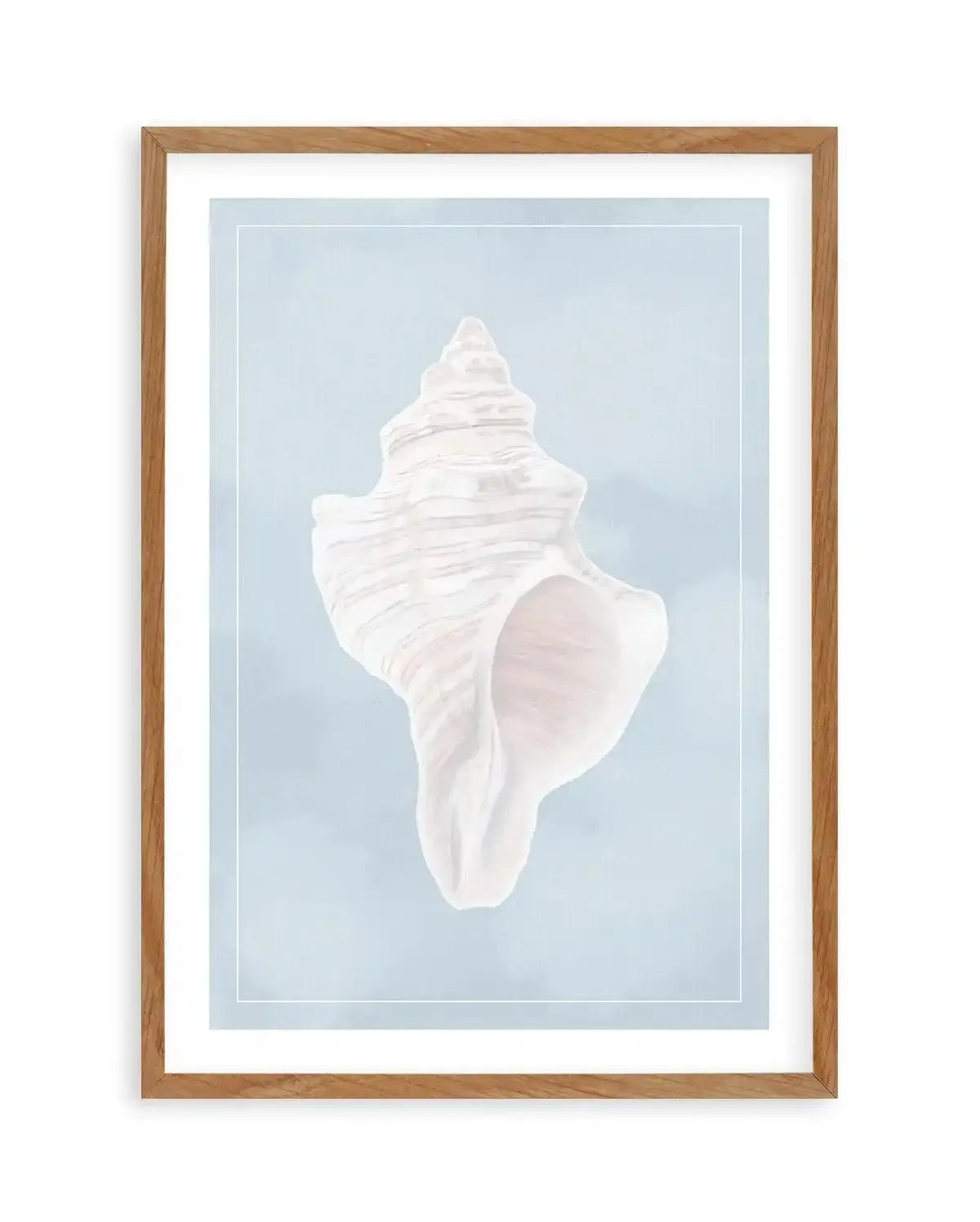 Seaside Shell II Art Print-PRINT-Olive et Oriel-Olive et Oriel-50x70 cm | 19.6" x 27.5"-Walnut-With White Border-Buy-Australian-Art-Prints-Online-with-Olive-et-Oriel-Your-Artwork-Specialists-Austrailia-Decorate-With-Coastal-Photo-Wall-Art-Prints-From-Our-Beach-House-Artwork-Collection-Fine-Poster-and-Framed-Artwork