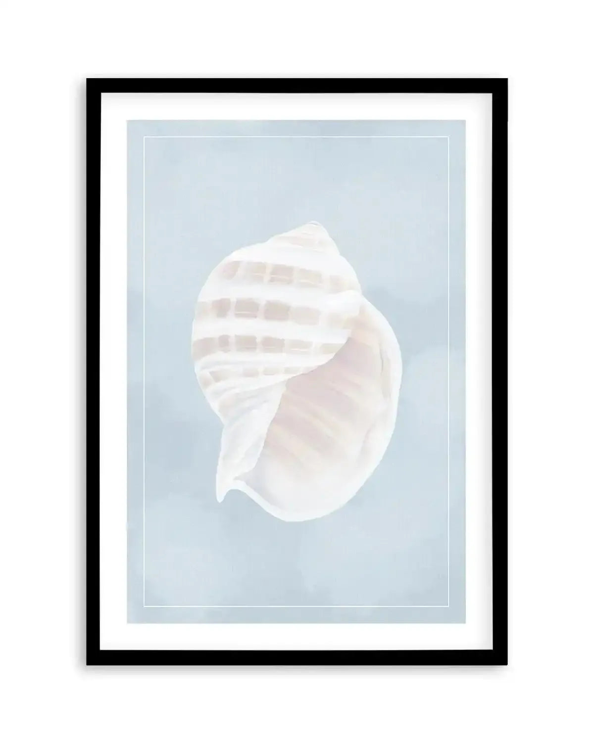 Seaside Shell III Art Print-PRINT-Olive et Oriel-Olive et Oriel-A5 | 5.8" x 8.3" | 14.8 x 21cm-Black-With White Border-Buy-Australian-Art-Prints-Online-with-Olive-et-Oriel-Your-Artwork-Specialists-Austrailia-Decorate-With-Coastal-Photo-Wall-Art-Prints-From-Our-Beach-House-Artwork-Collection-Fine-Poster-and-Framed-Artwork