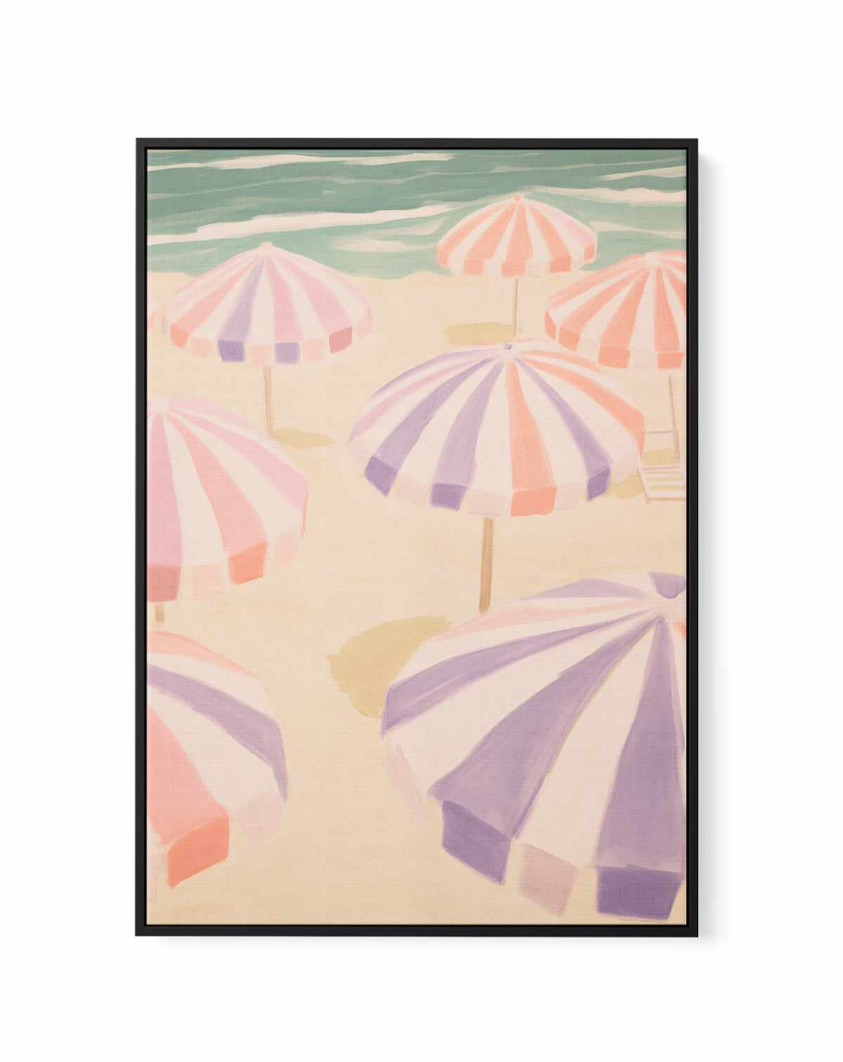 Seaside Stripes I | Framed Canvas Art Print