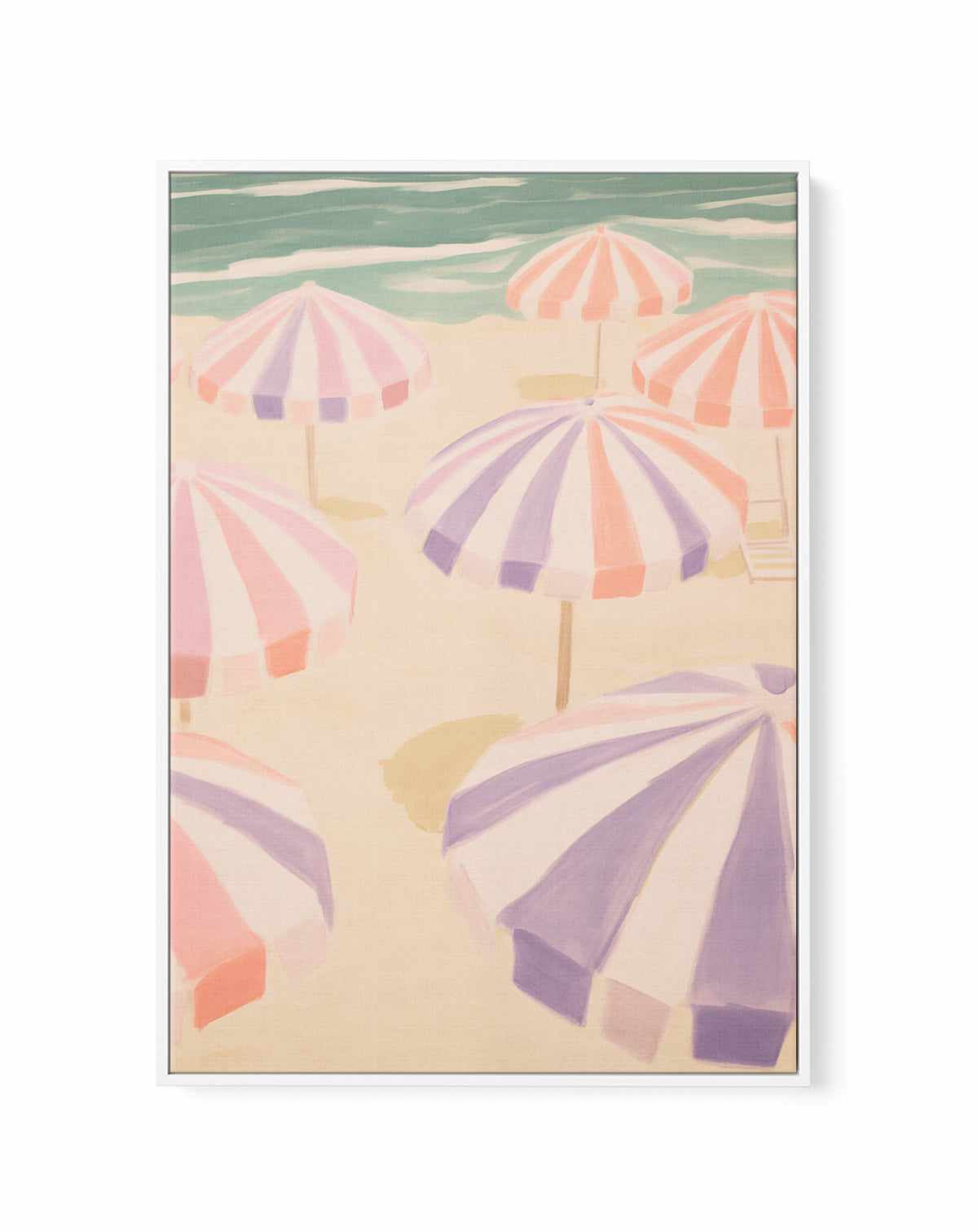 Seaside Stripes I | Framed Canvas Art Print