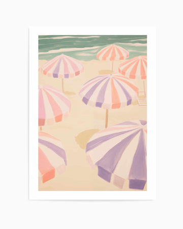 Seaside Stripes I | Art Print from Olive et Oriel where you can shop wallpaper and artworks online