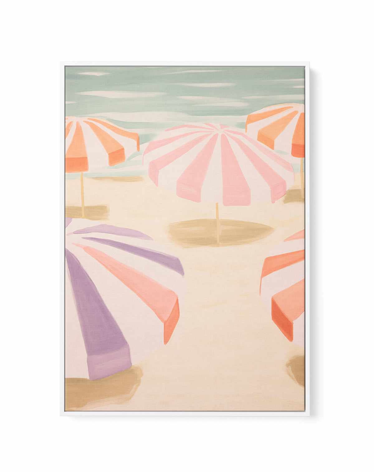 Seaside Stripes II | Framed Canvas Art Print