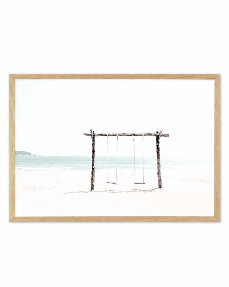 Seaside Swings Art Print