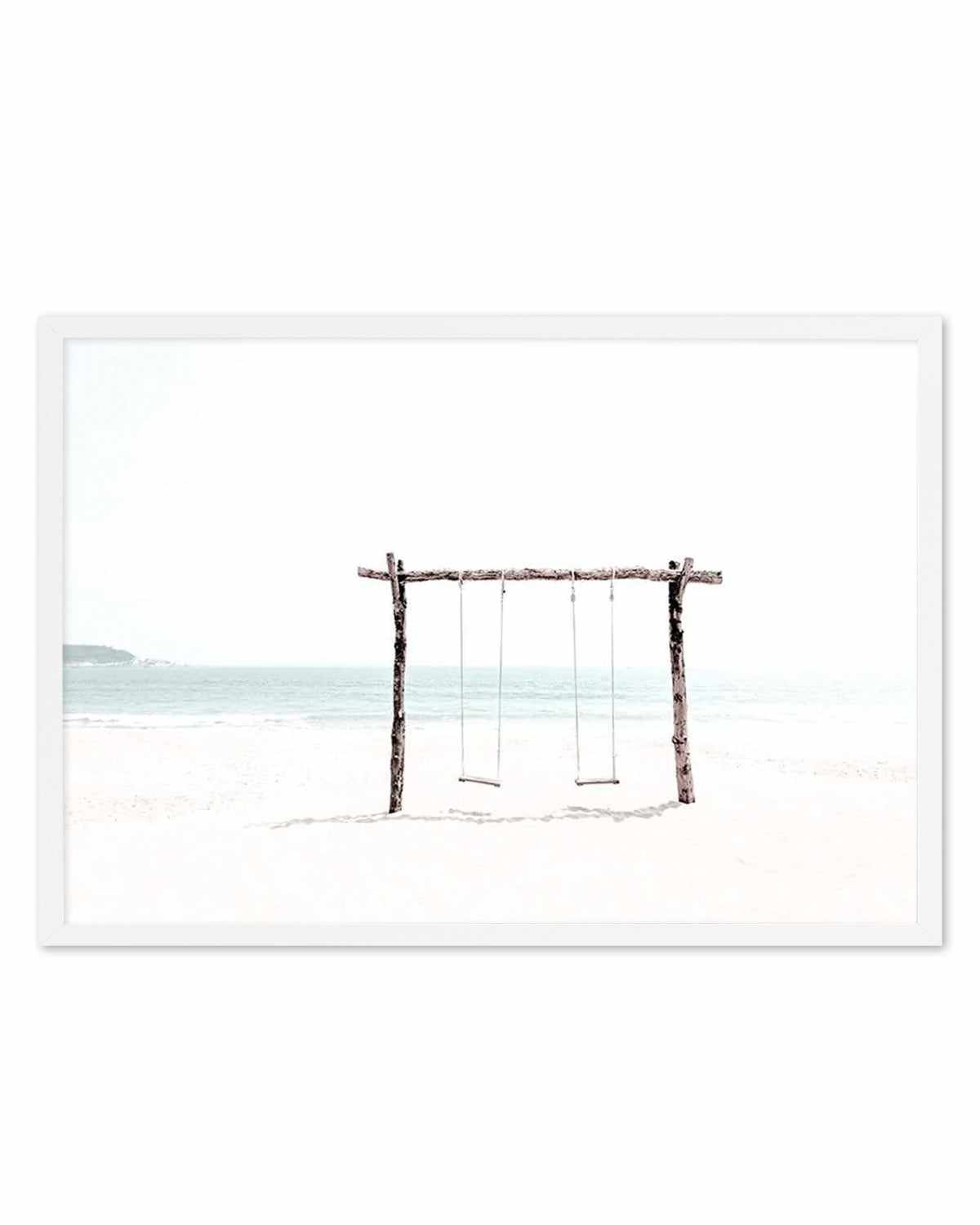 Seaside Swings Art Print