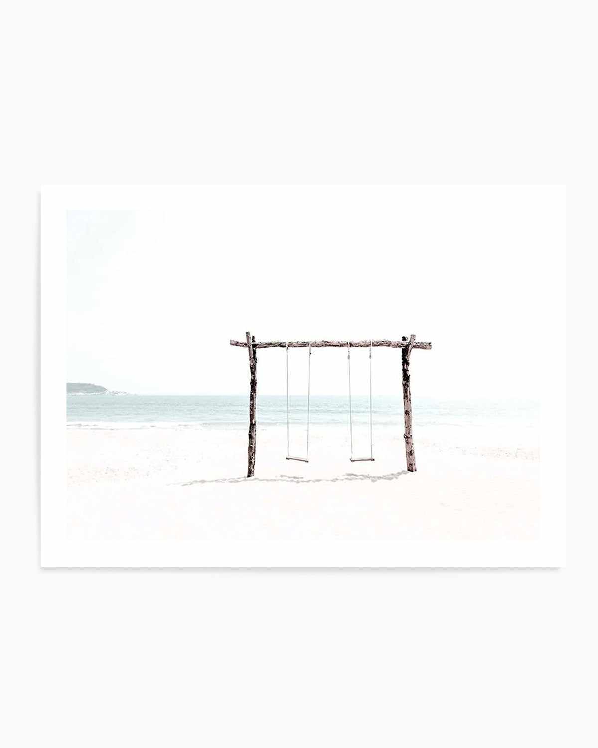 Seaside Swings Art Print