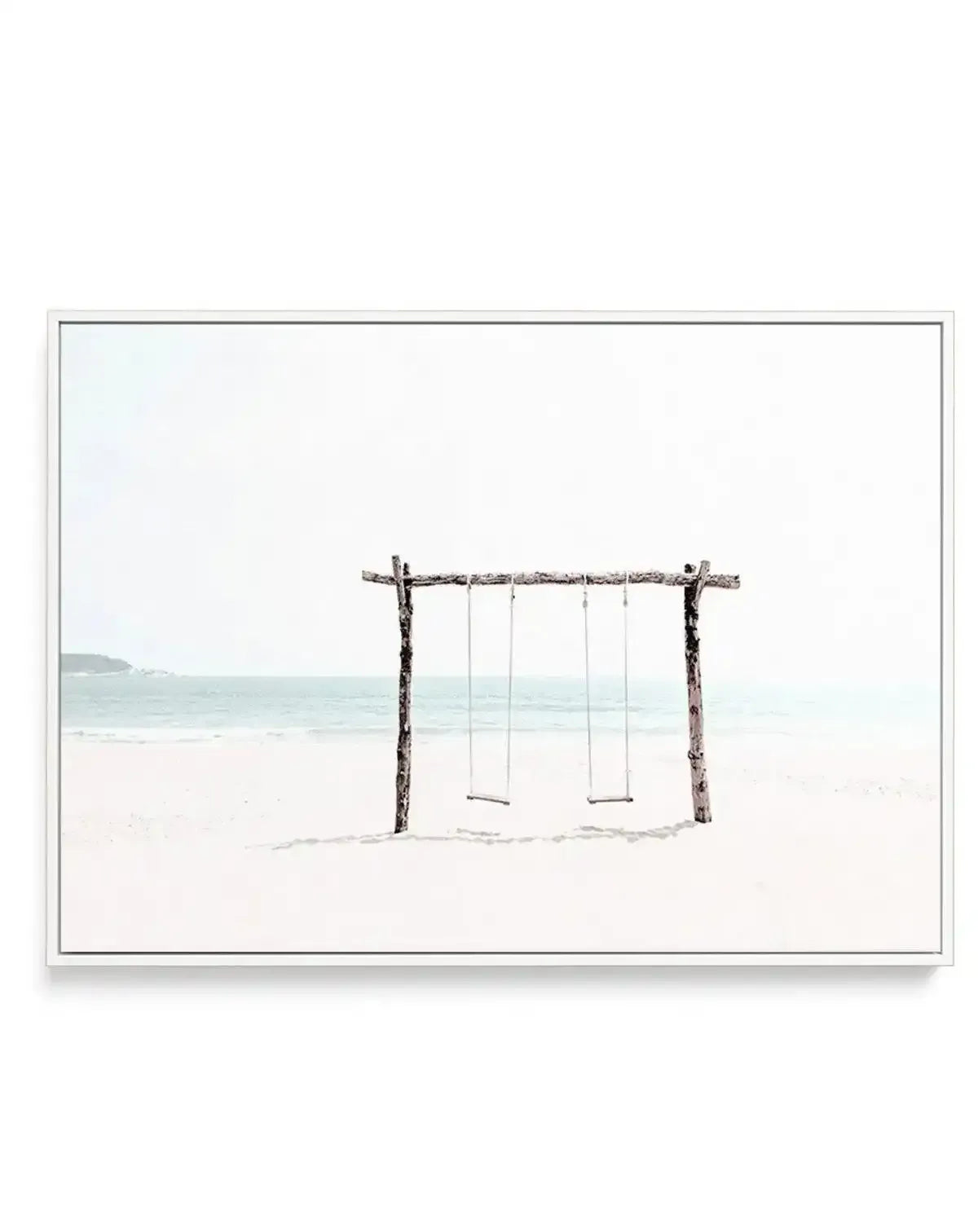 Seaside Swings | Framed Canvas-CANVAS-You can shop wall art online with Olive et Oriel for everything from abstract art to fun kids wall art. Our beautiful modern art prints and canvas art are available from large canvas prints to wall art paintings and our proudly Australian artwork collection offers only the highest quality framed large wall art and canvas art Australia - You can buy fashion photography prints or Hampton print posters and paintings on canvas from Olive et Oriel and have them d