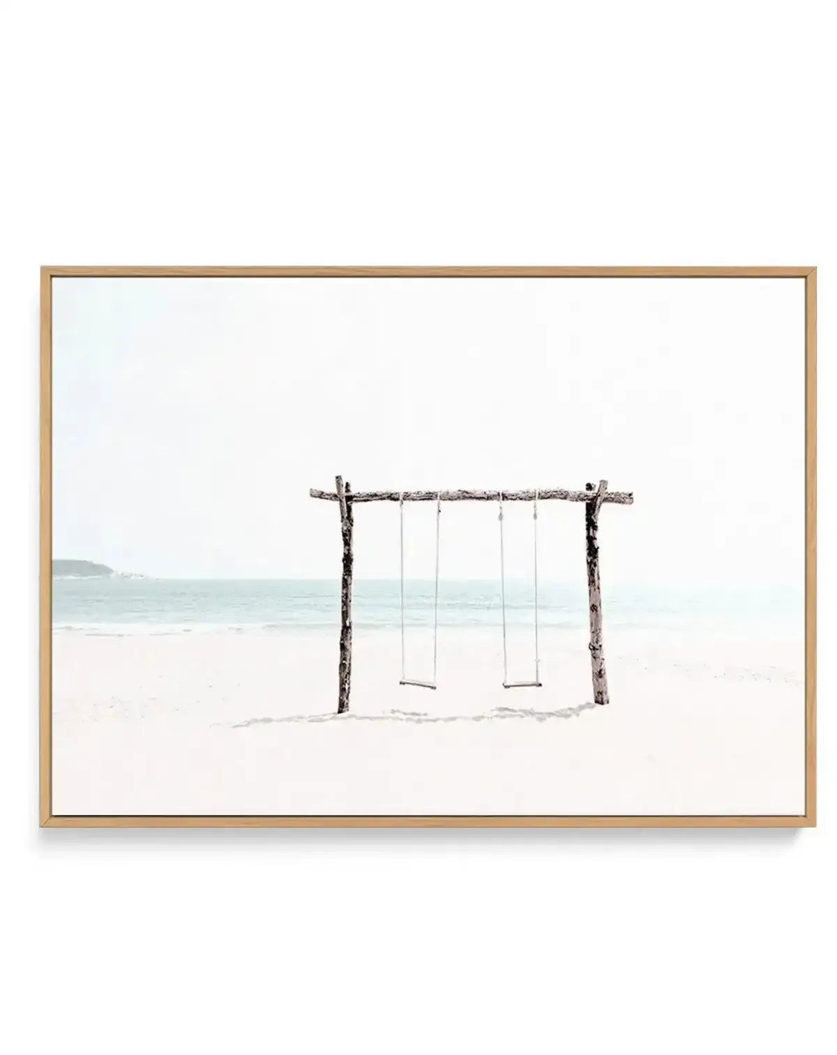 Seaside Swings | Framed Canvas-CANVAS-You can shop wall art online with Olive et Oriel for everything from abstract art to fun kids wall art. Our beautiful modern art prints and canvas art are available from large canvas prints to wall art paintings and our proudly Australian artwork collection offers only the highest quality framed large wall art and canvas art Australia - You can buy fashion photography prints or Hampton print posters and paintings on canvas from Olive et Oriel and have them d