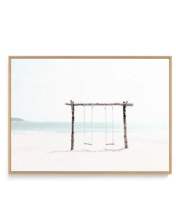 Seaside Swings | Framed Canvas-CANVAS-You can shop wall art online with Olive et Oriel for everything from abstract art to fun kids wall art. Our beautiful modern art prints and canvas art are available from large canvas prints to wall art paintings and our proudly Australian artwork collection offers only the highest quality framed large wall art and canvas art Australia - You can buy fashion photography prints or Hampton print posters and paintings on canvas from Olive et Oriel and have them d