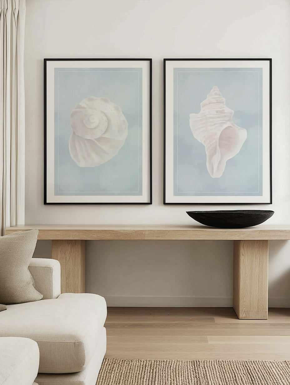 Seaside Shells I & II Art Print Set of 2 | Matching Wall Art from Olive et Oriel where you can shop wallpaper and artworks online