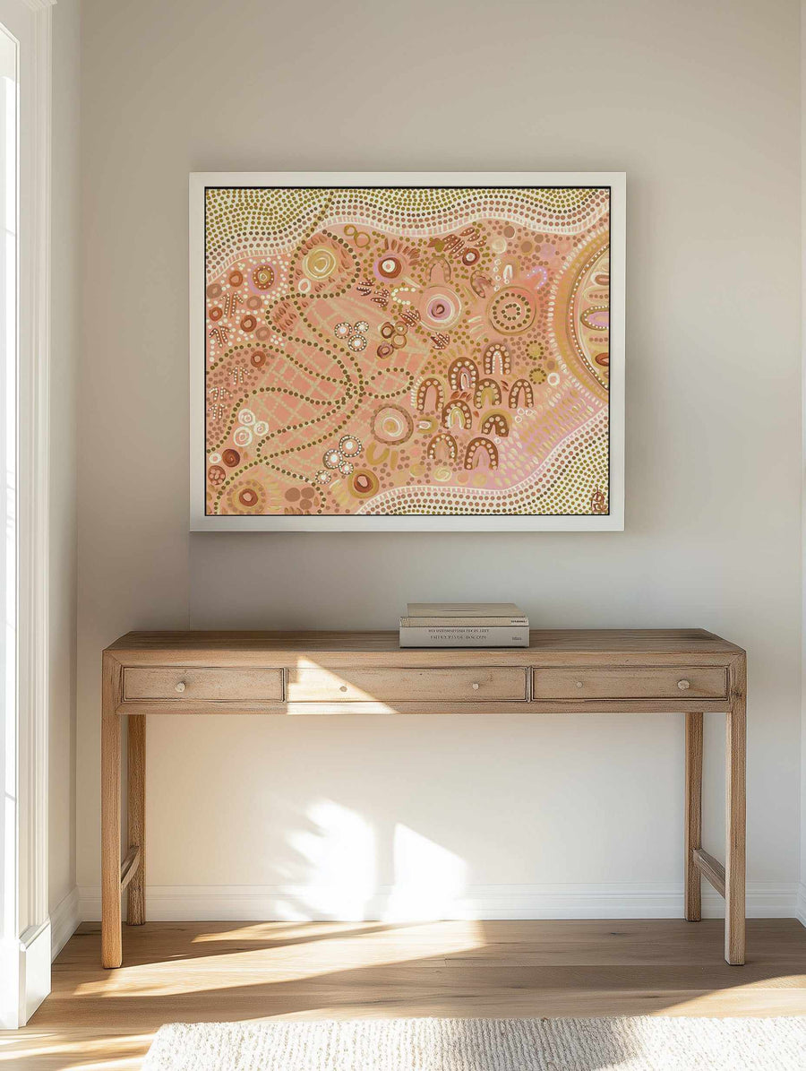 Seasonal Balance by Bigi Nagala | Framed Canvas Art Print from Olive et Oriel where you can shop wallpaper and artworks online