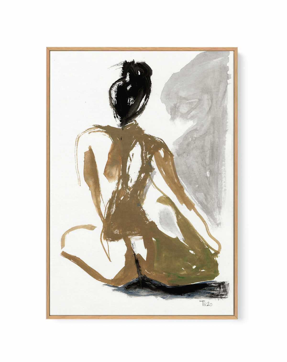Seated Nude by Tore Bahnson | Framed Canvas Art Print from Olive et Oriel where you can shop wallpaper and artworks online