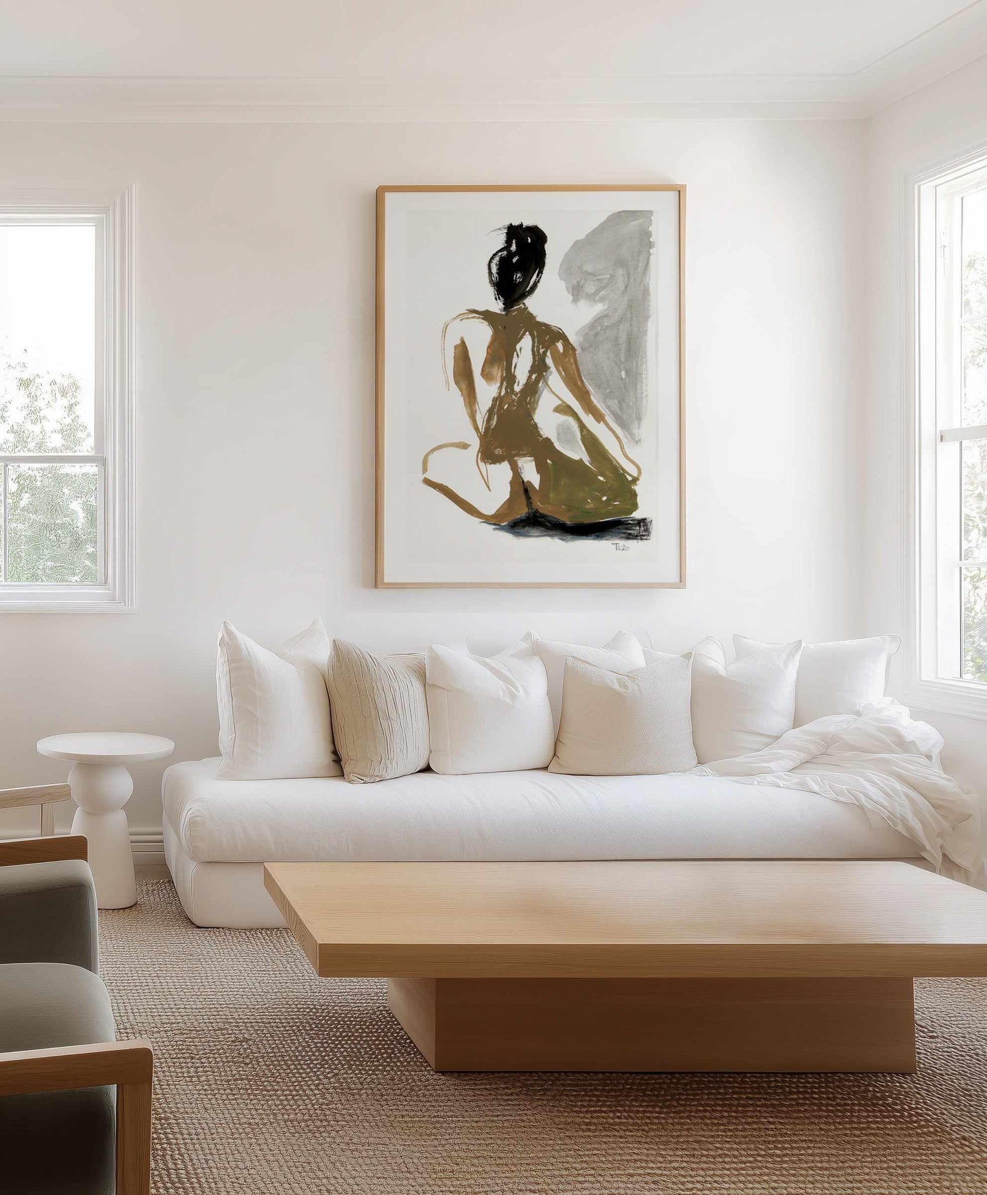 Seated Nude by Tore Bahnson | Art Print from Olive et Oriel where you can shop wallpaper and artworks online