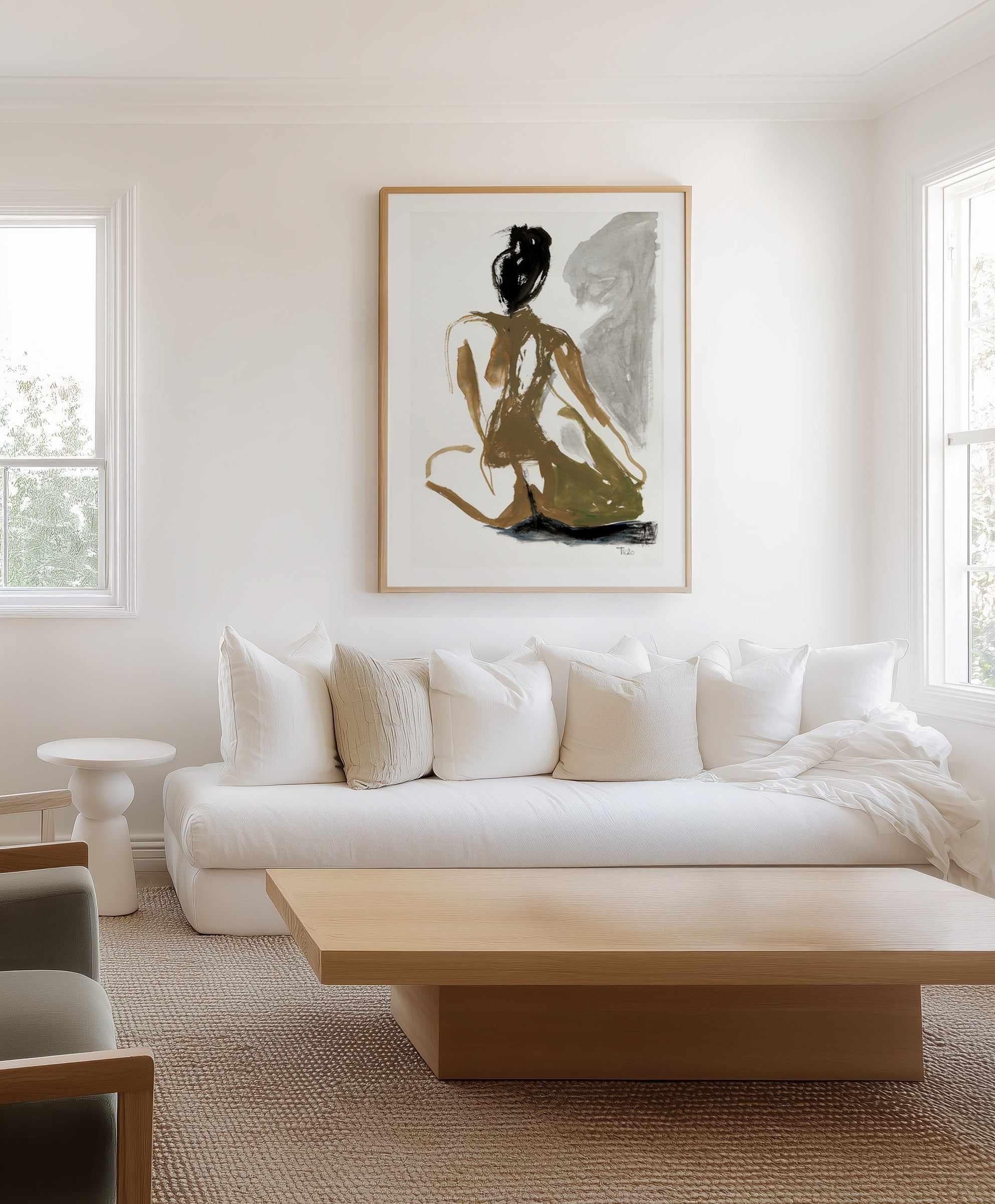 Seated Nude by Tore Bahnson | Art Print from Olive et Oriel where you can shop wallpaper and artworks online