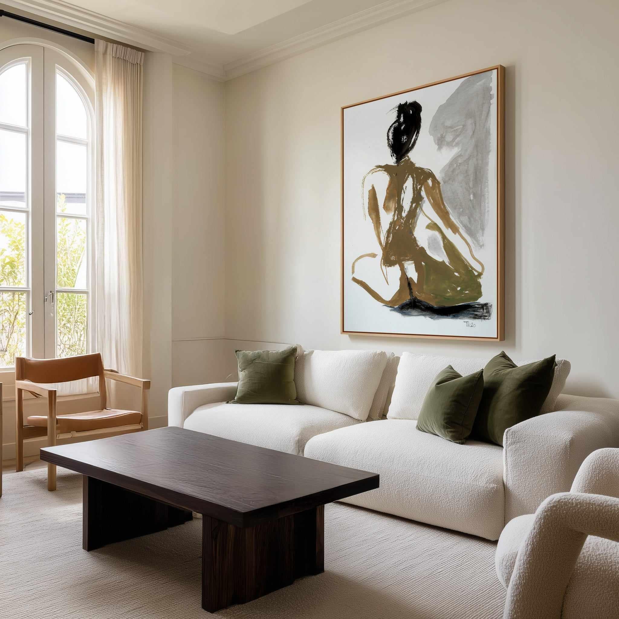 Seated Nude by Tore Bahnson | Framed Canvas Art Print from Olive et Oriel where you can shop wallpaper and artworks online