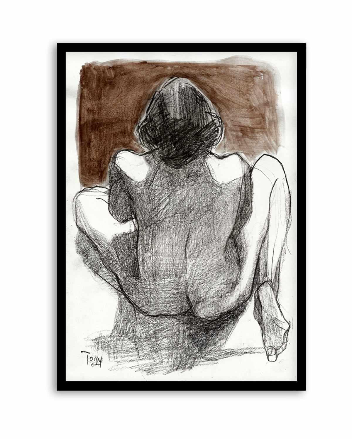 Seated Woman by Tore Bahnson | Art Print from Olive et Oriel where you can shop wallpaper and artworks online
