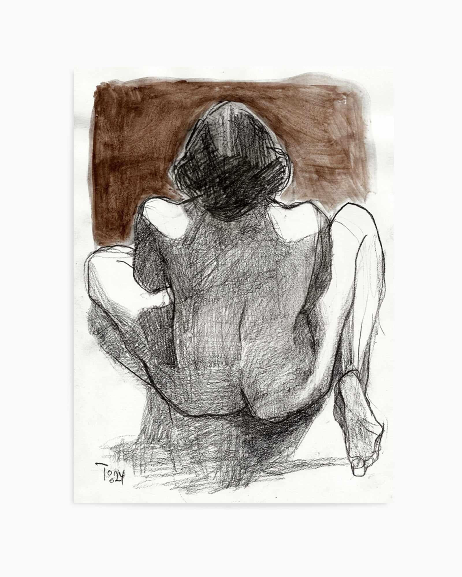 Seated Woman by Tore Bahnson | Art Print from Olive et Oriel where you can shop wallpaper and artworks online