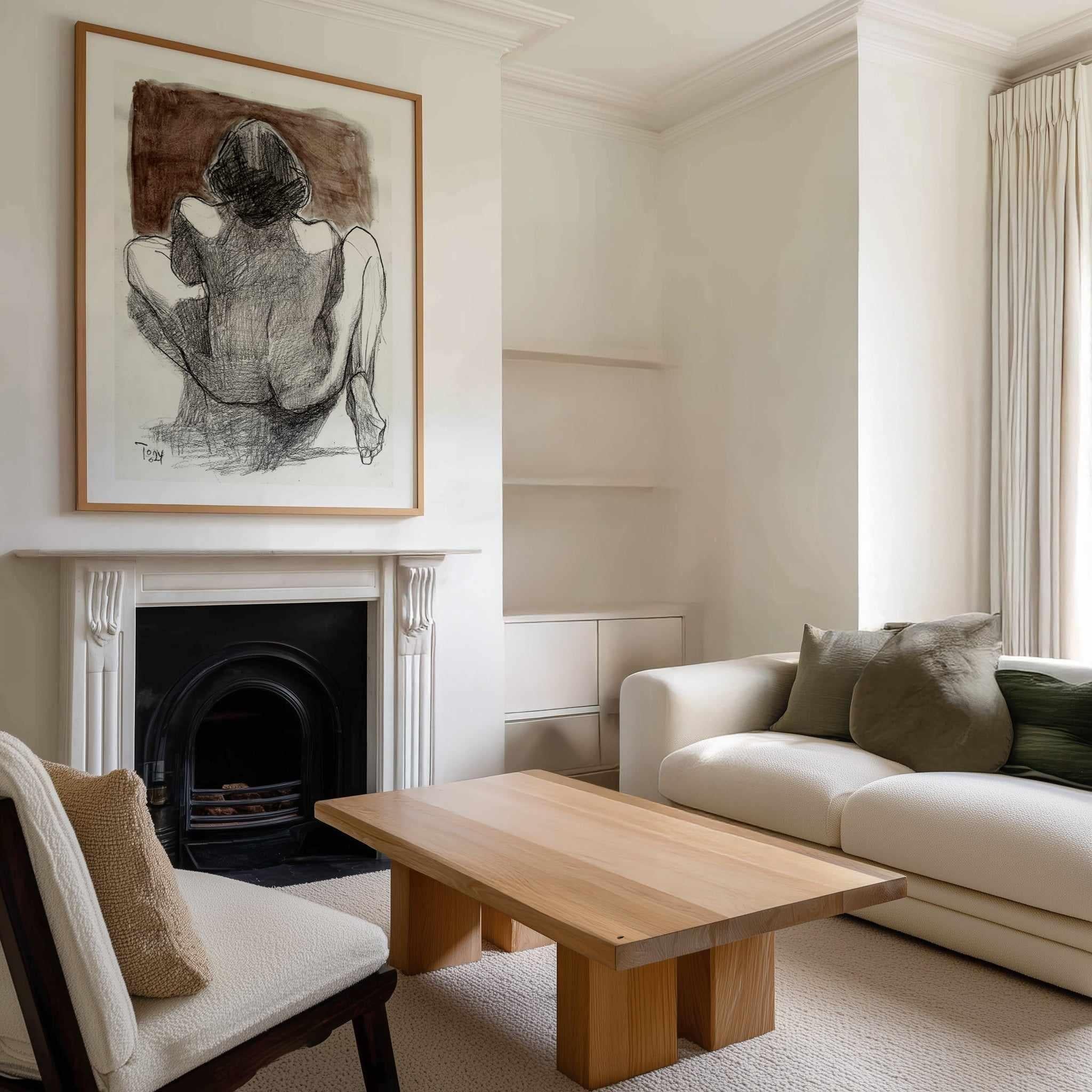 Seated Woman by Tore Bahnson | Art Print from Olive et Oriel where you can shop wallpaper and artworks online