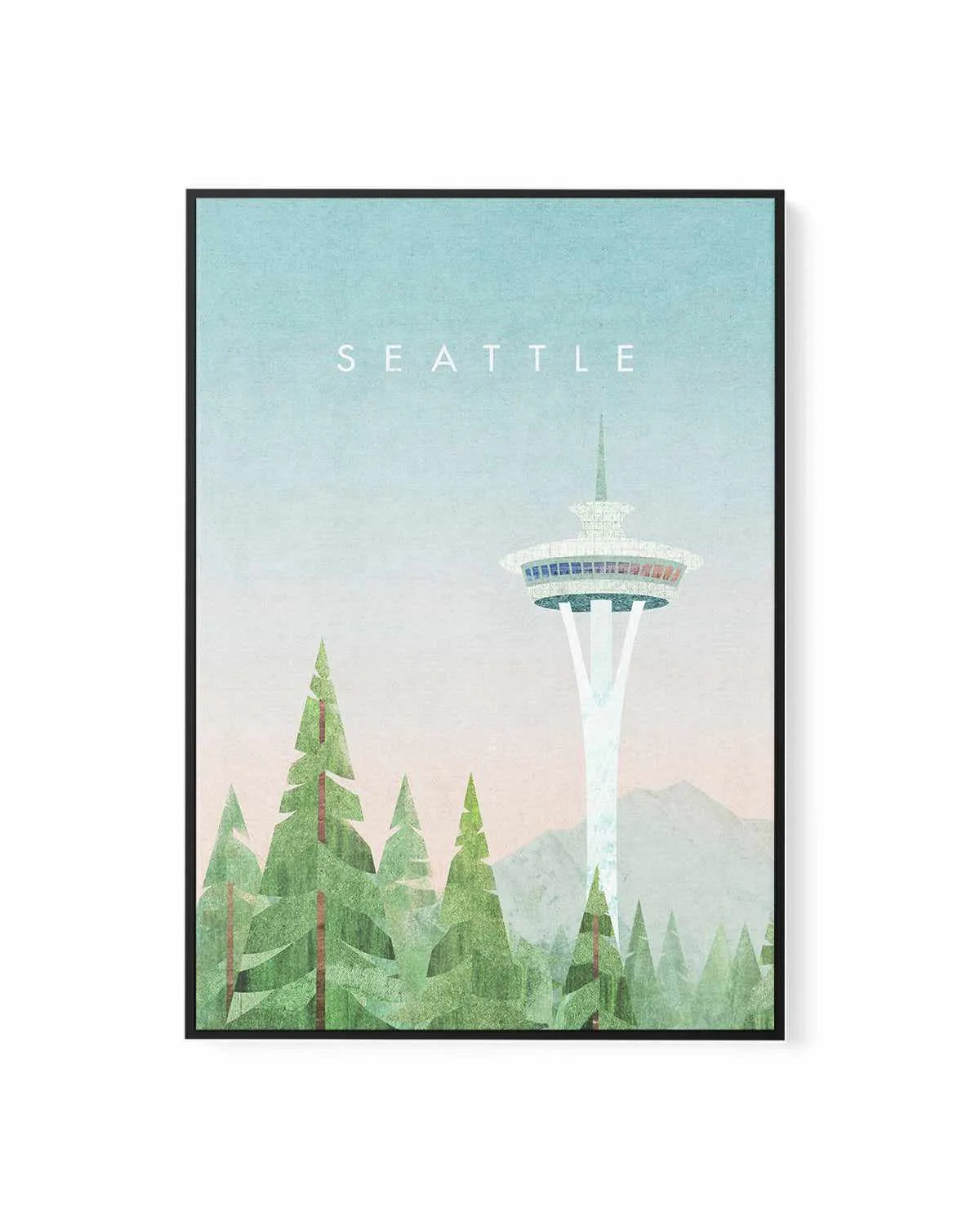 Seattle by Henry Rivers | Framed Canvas Art Print from Olive et Oriel where you can shop wallpaper and artworks online