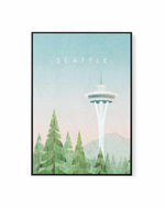 Seattle by Henry Rivers | Framed Canvas Art Print