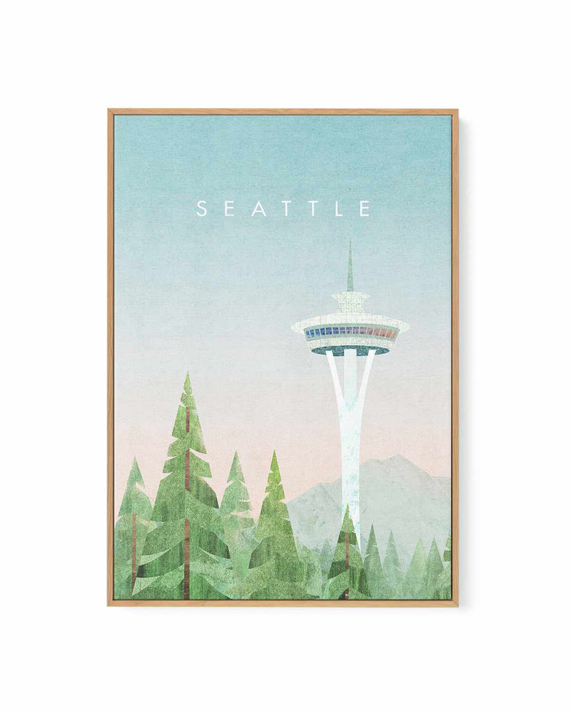 Seattle by Henry Rivers | Framed Canvas Art Print