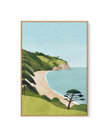 Secret Beach by Henry Rivers | Framed Canvas Art Print from Olive et Oriel where you can shop wallpaper and artworks online