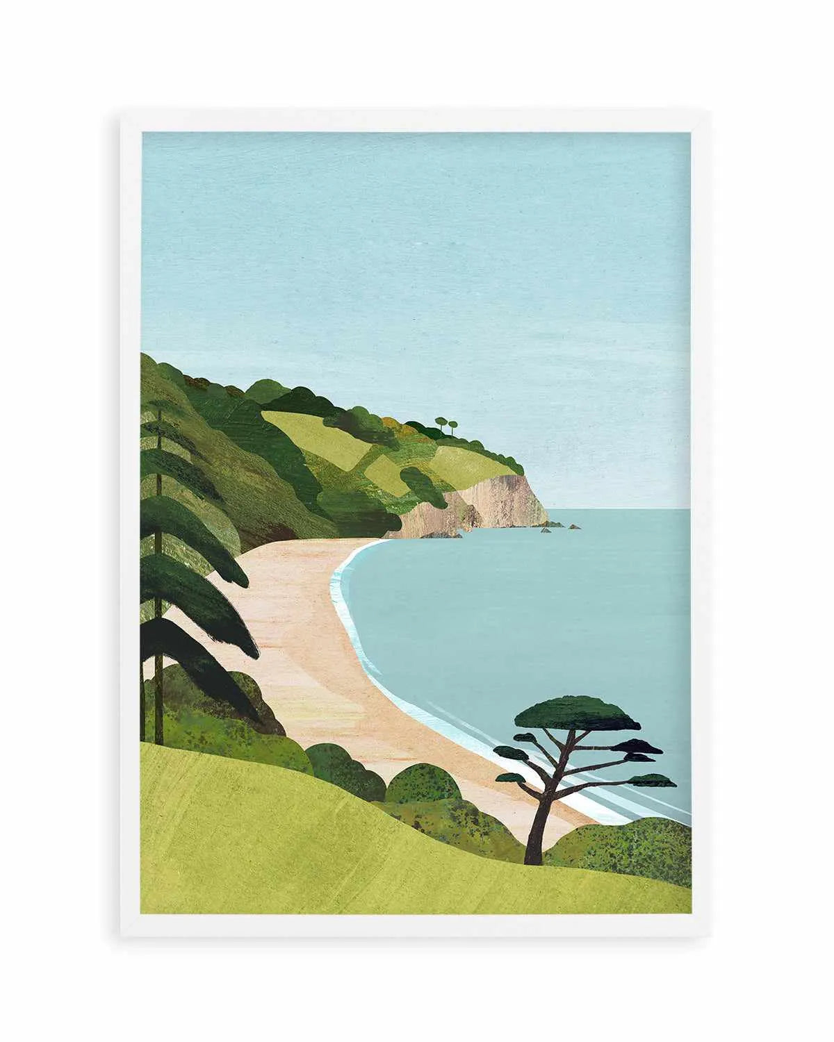 Secret Beach by Henry Rivers Art Print from Olive et Oriel where you can shop wallpaper and artworks online