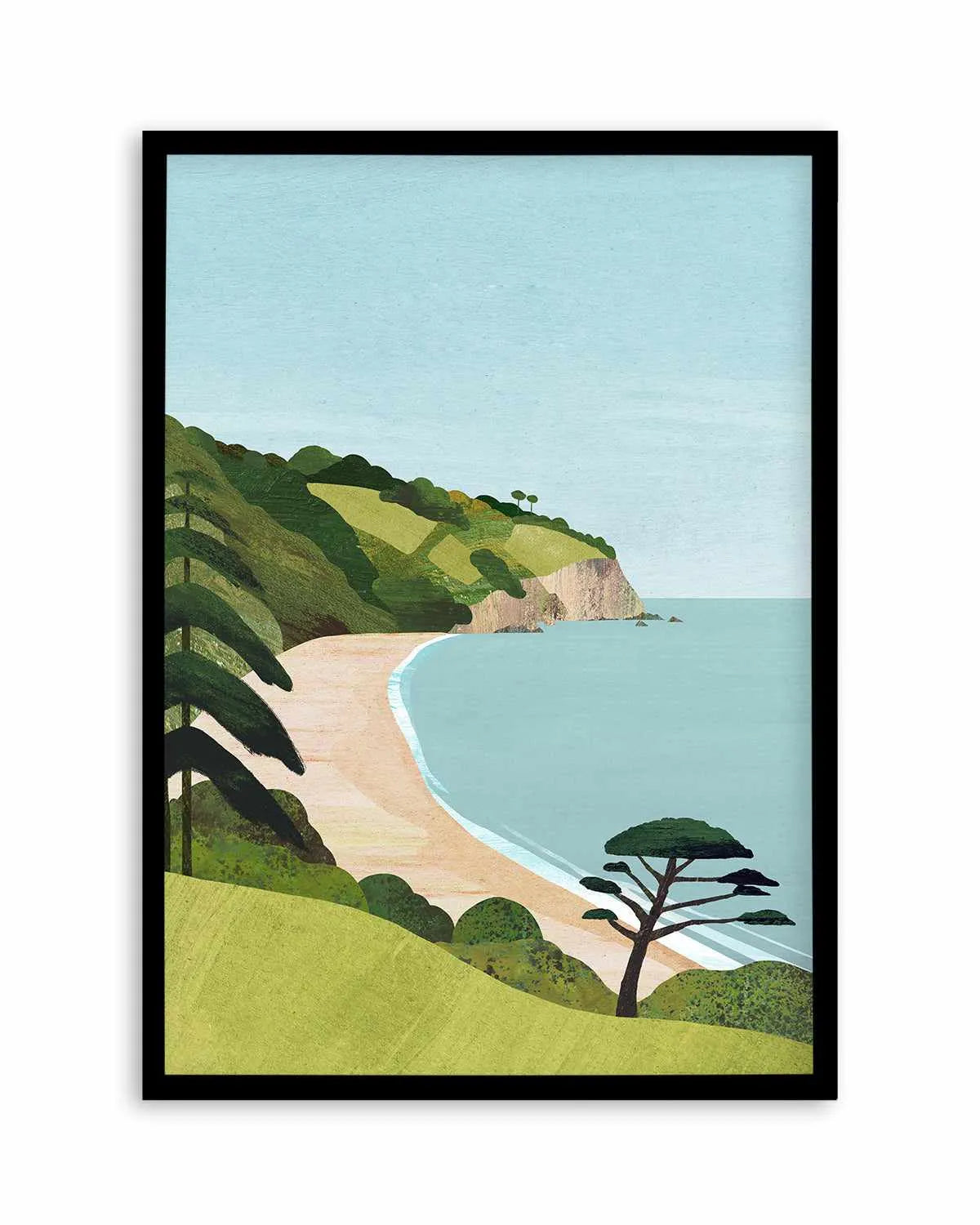 Secret Beach by Henry Rivers Art Print from Olive et Oriel where you can shop wallpaper and artworks online