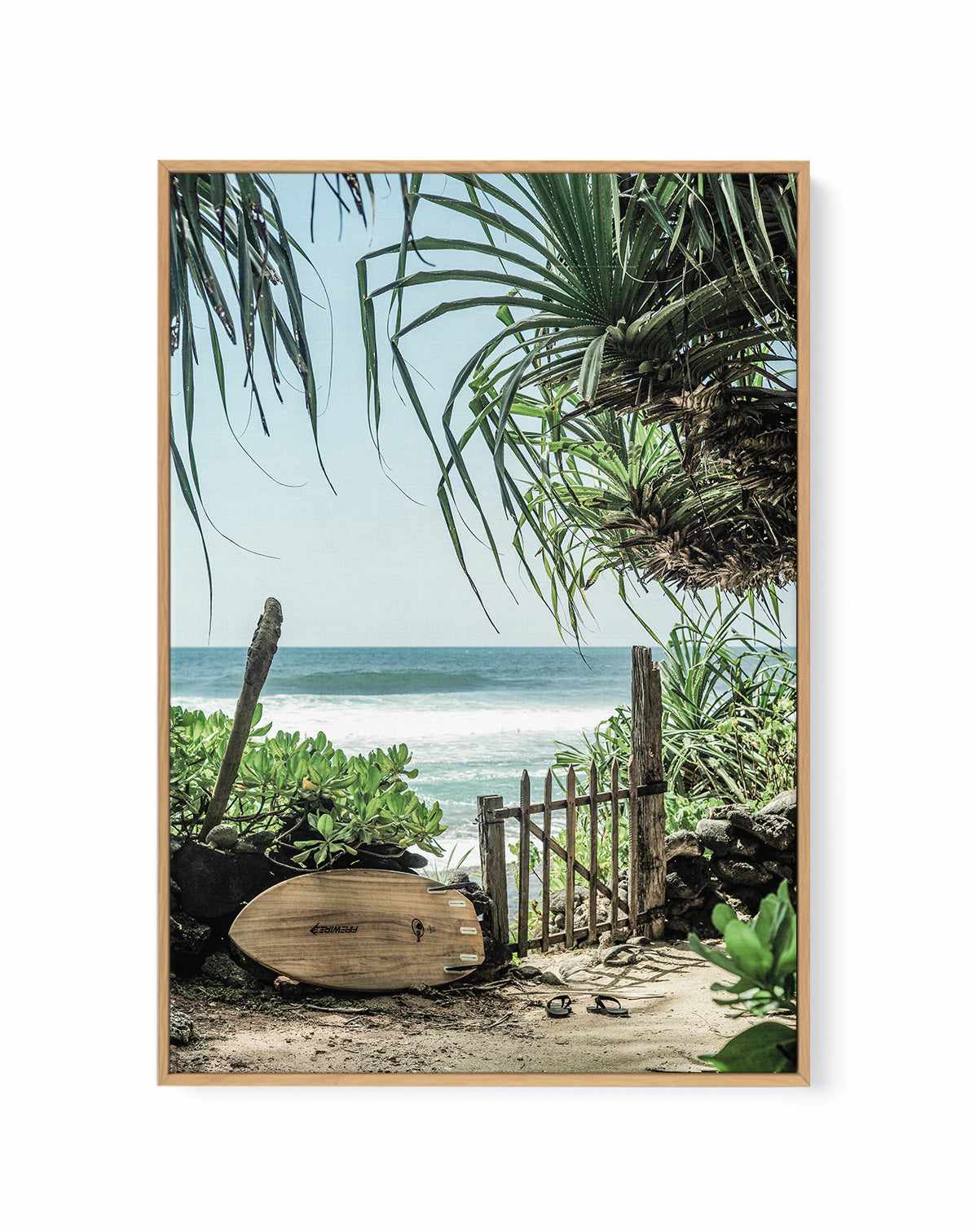 Secret Beach By Clint | Framed Canvas Art Print