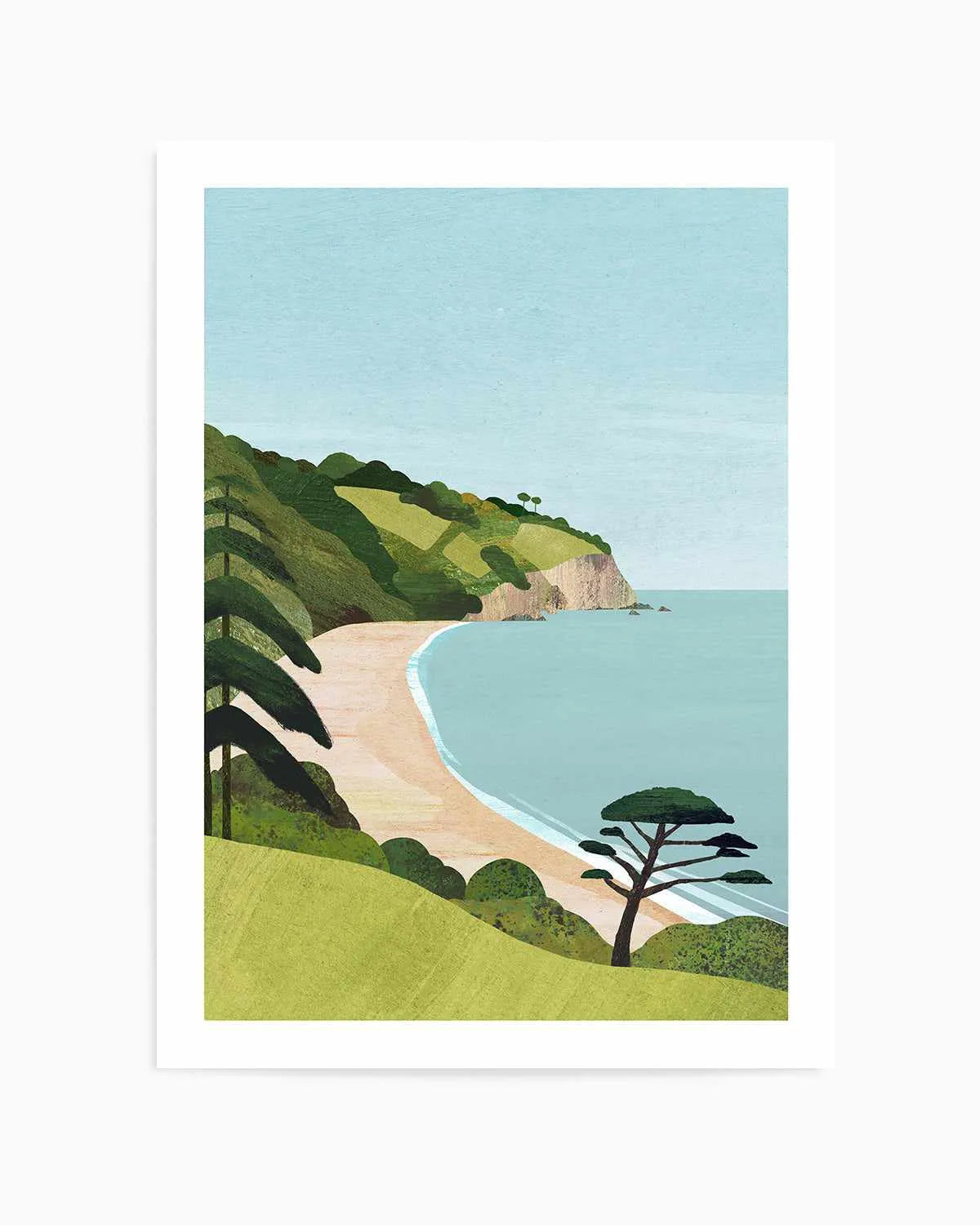 Secret Beach by Henry Rivers Art Print from Olive et Oriel where you can shop wallpaper and artworks online