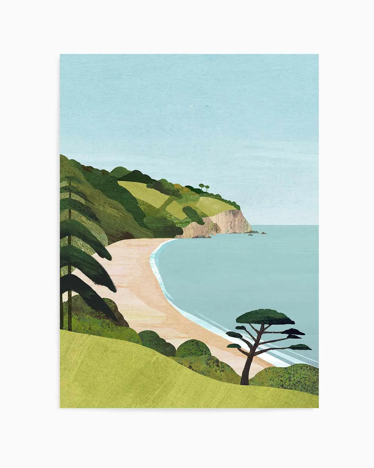 Secret Beach by Henry Rivers Art Print from Olive et Oriel where you can shop wallpaper and artworks online