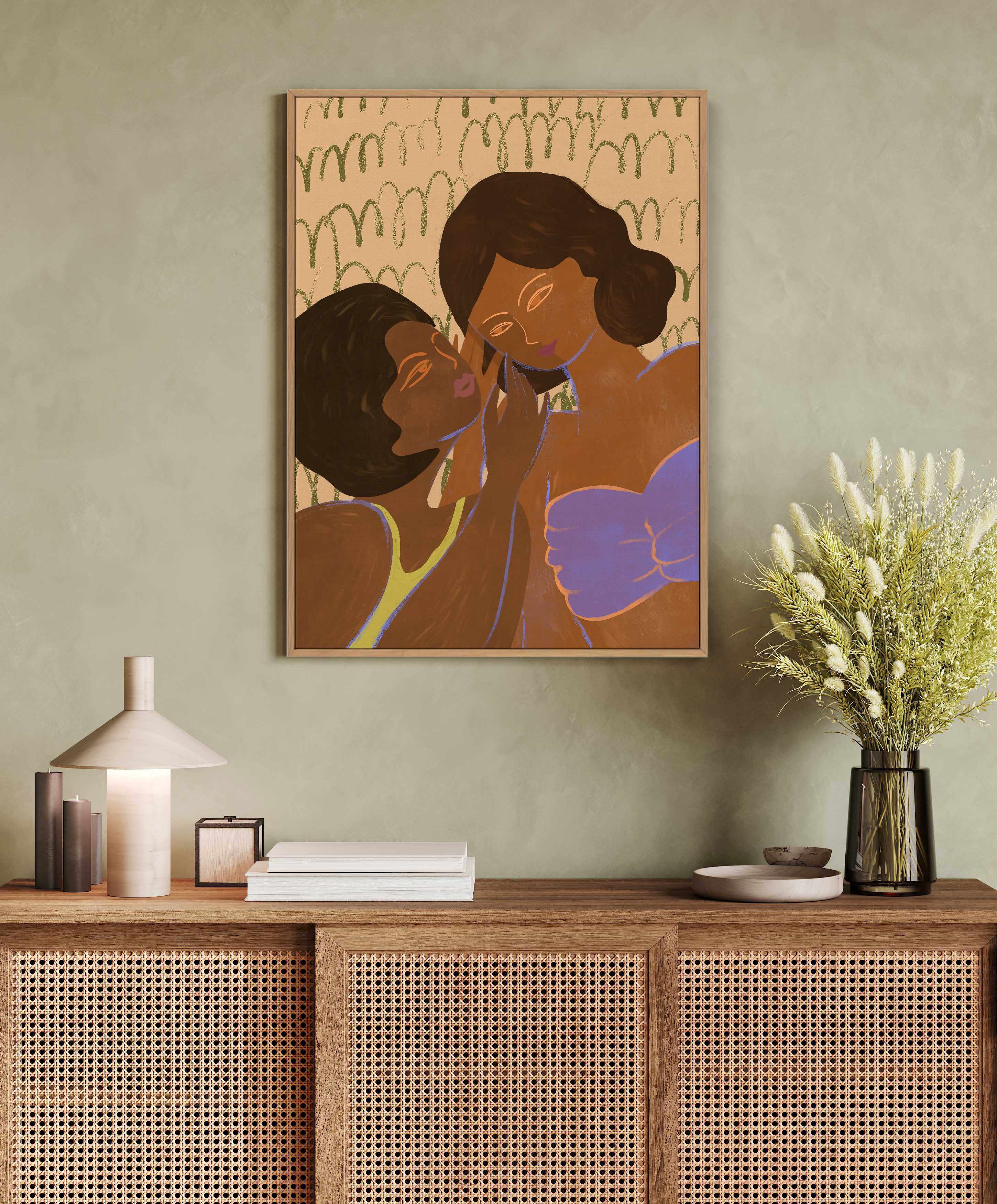 Secret Copy by Arty Guava | Framed Canvas Art Print