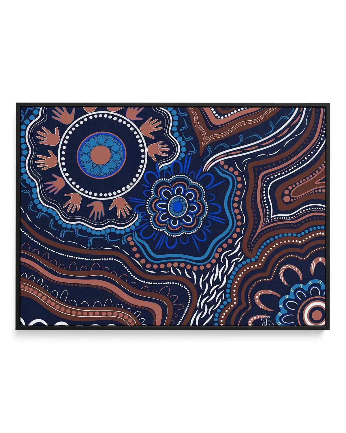 Seeing You Knowing Us by Kiz Costelloe | Framed Canvas Art Print from Olive et Oriel where you can shop wallpaper and artworks online