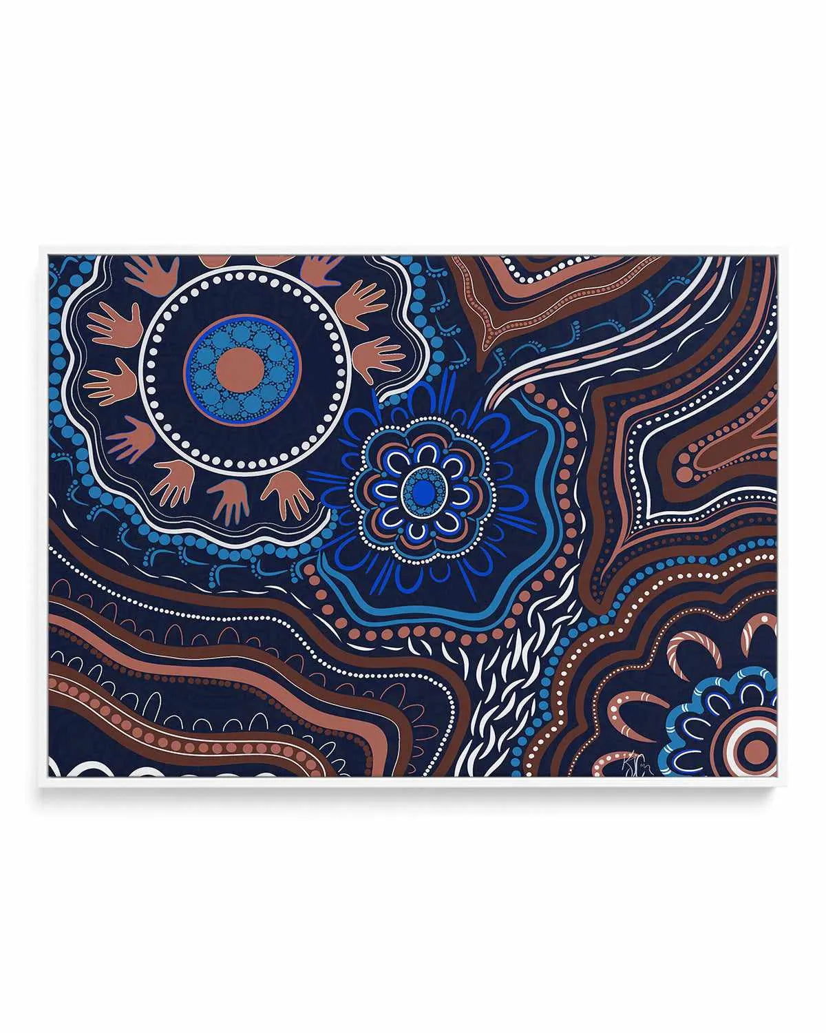 Seeing You Knowing Us by Kiz Costelloe | Framed Canvas Art Print from Olive et Oriel where you can shop wallpaper and artworks online