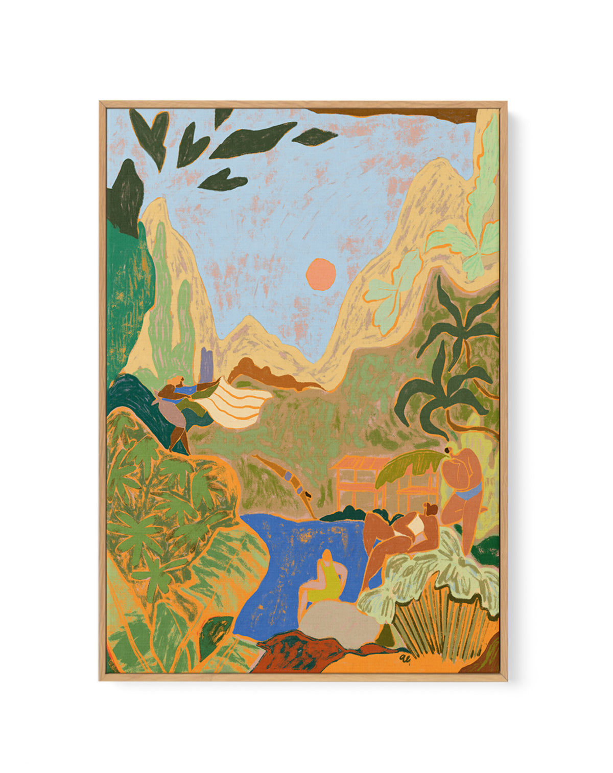 Seeking Joy by Arty Guava | Framed Canvas Art Print