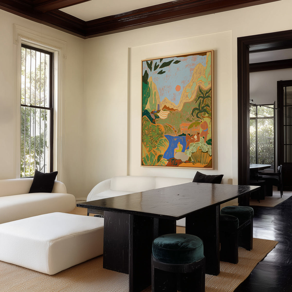 Seeking Joy by Arty Guava | Framed Canvas Art Print