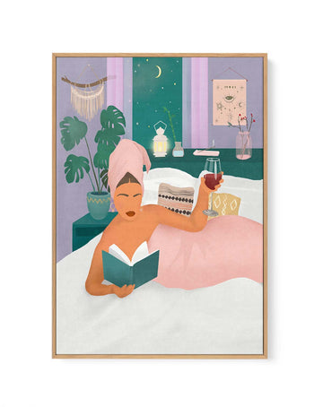 Self Care By Petra Lizde | Framed Canvas Art Print from Olive et Oriel where you can shop wallpaper and artworks online