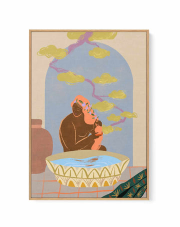 Self Care by Arty Guava | Framed Canvas Art Print from Olive et Oriel where you can shop wallpaper and artworks online