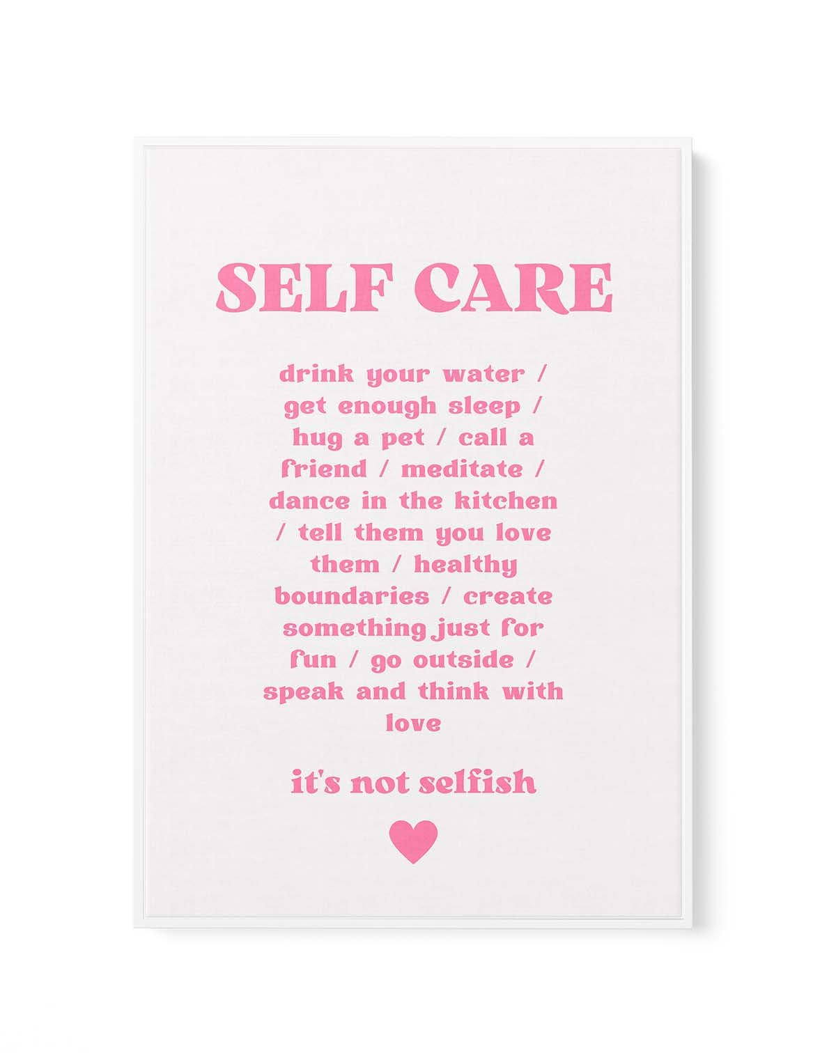 Self Care by Athene Fritsch | Framed Canvas Art Print