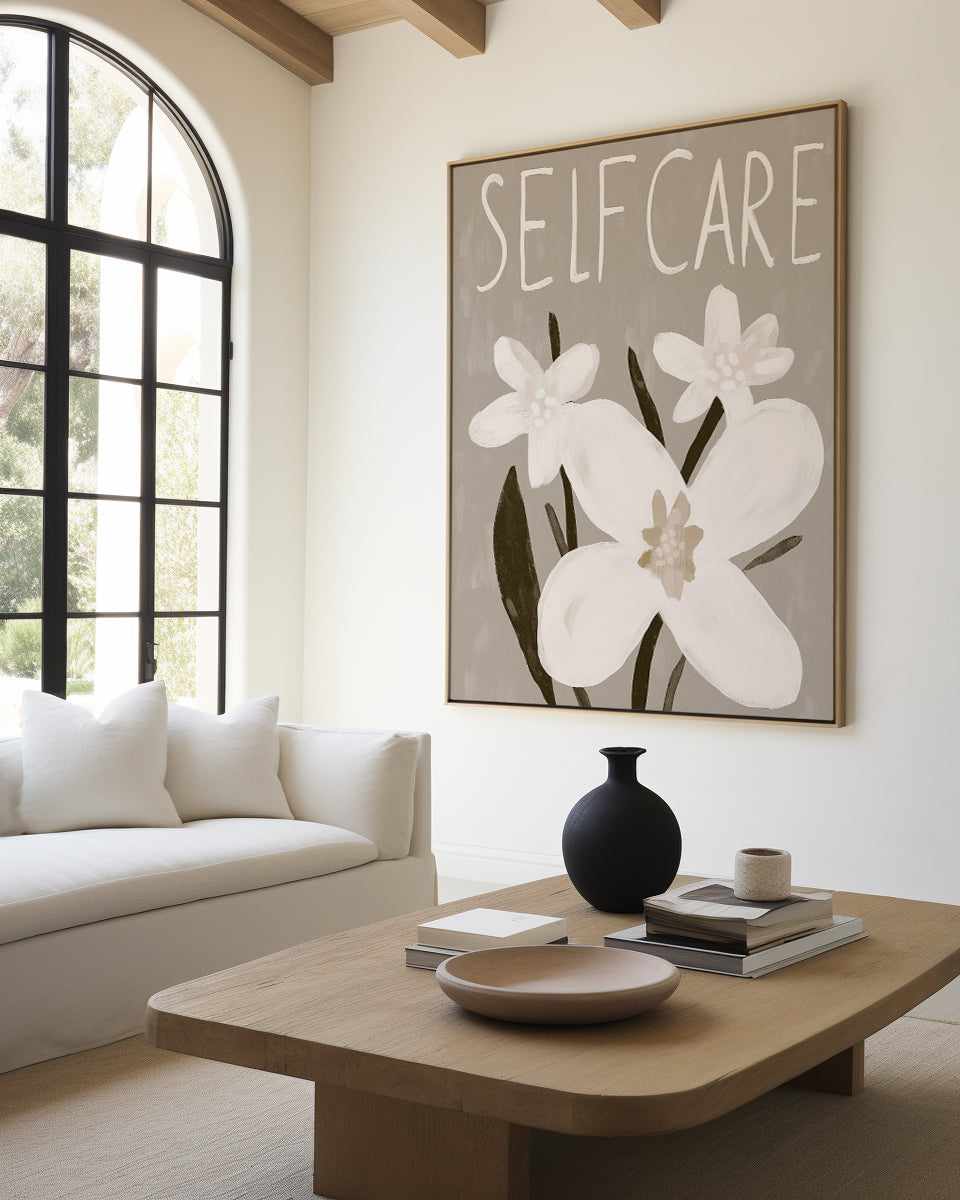 Selfcare | Framed Canvas Art Print