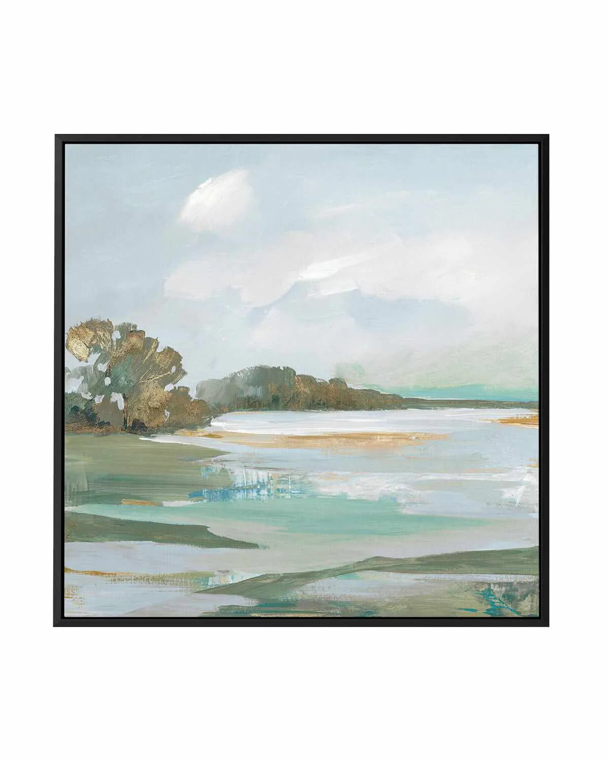Serene Blue I Framed Canvas Art Print from Olive et Oriel where you can shop wallpaper and artworks online