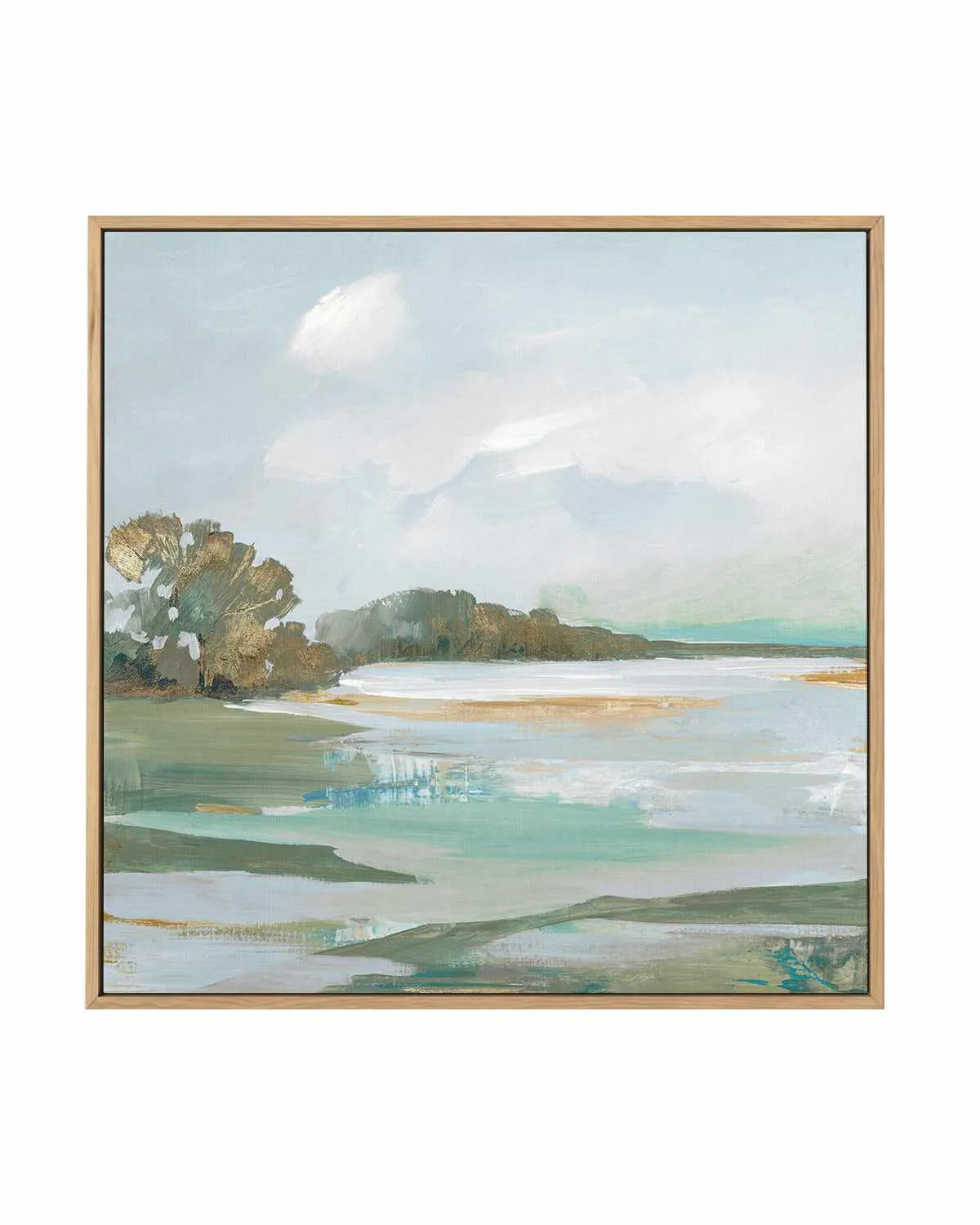 Serene Blue I Framed Canvas Art Print from Olive et Oriel where you can shop wallpaper and artworks online