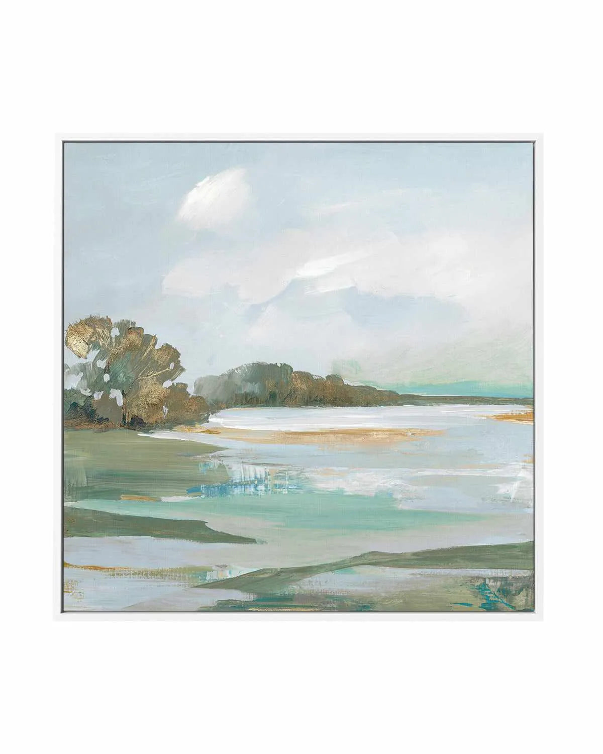 Serene Blue I Framed Canvas Art Print from Olive et Oriel where you can shop wallpaper and artworks online